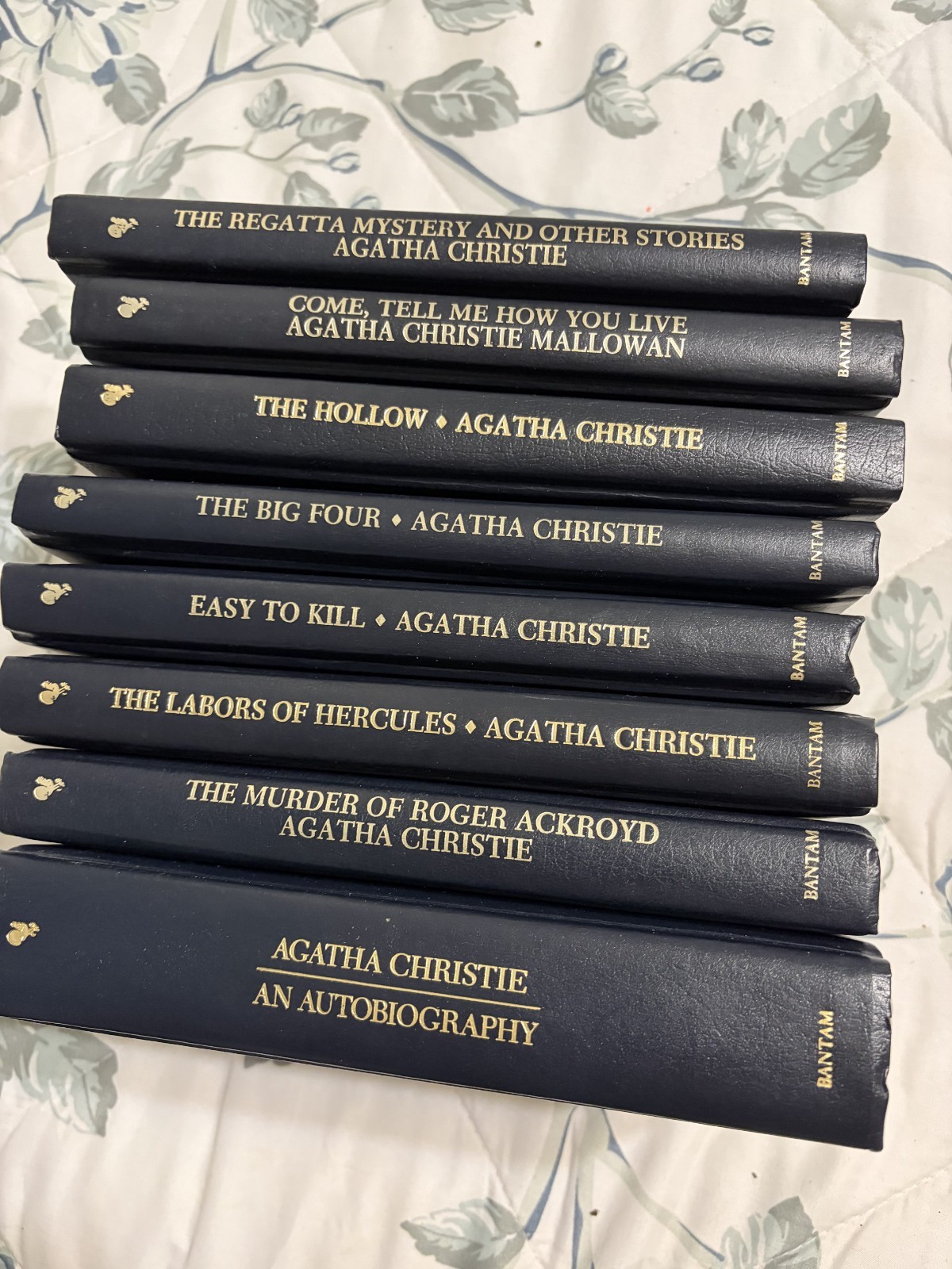 AGATHA CHRISTIE COLLECTION Lot of Eight (8) Faux Leather Bound Books