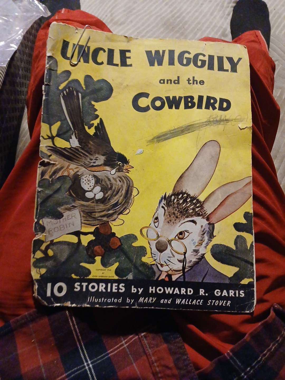 Uncle Wiggily and the Cowbird SC 8.5 x 11 inches 10 Stories 1943 Classic Book