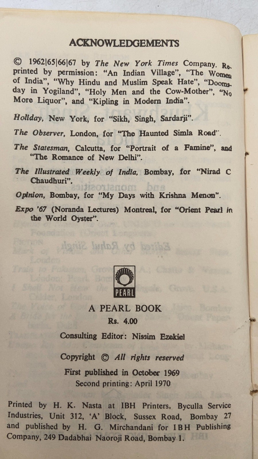 Khushwant Singh’s India: A Mirror for its Monsters and Monstrosities Edited b…
