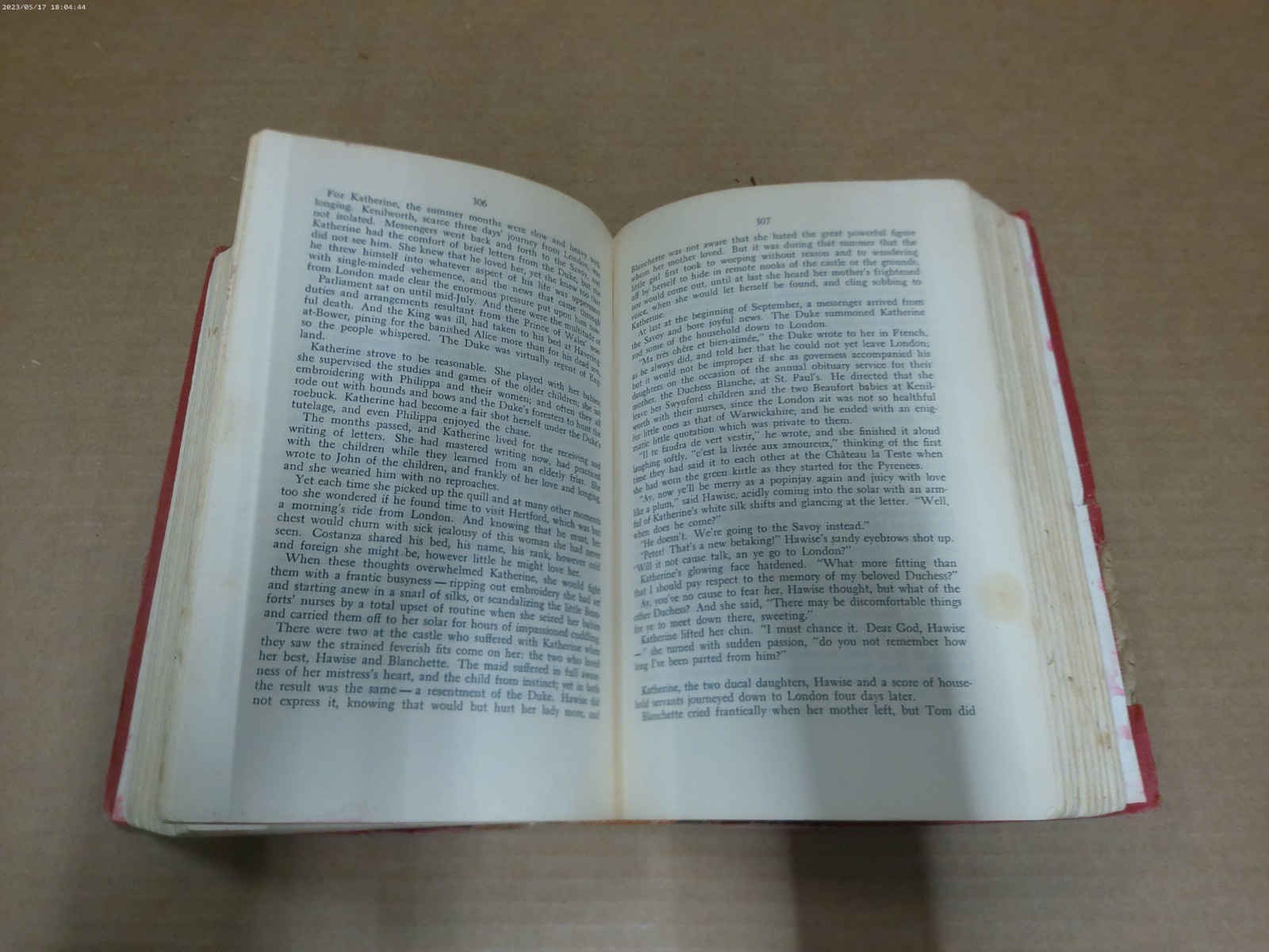 Vintage Katherine by Anya Seton 1954 Historical Romance Hardcover 588 pages