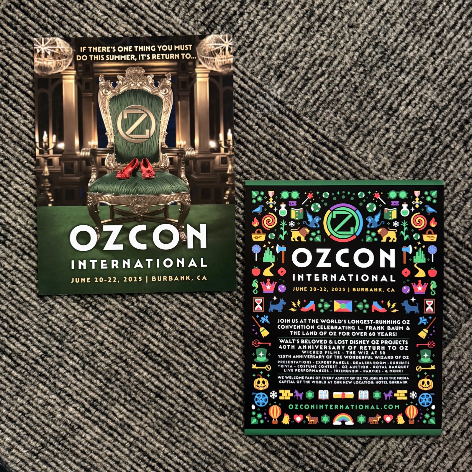 2025 OzCon International Program Book Tote Bag LOT The Wizard of Oz Return to
