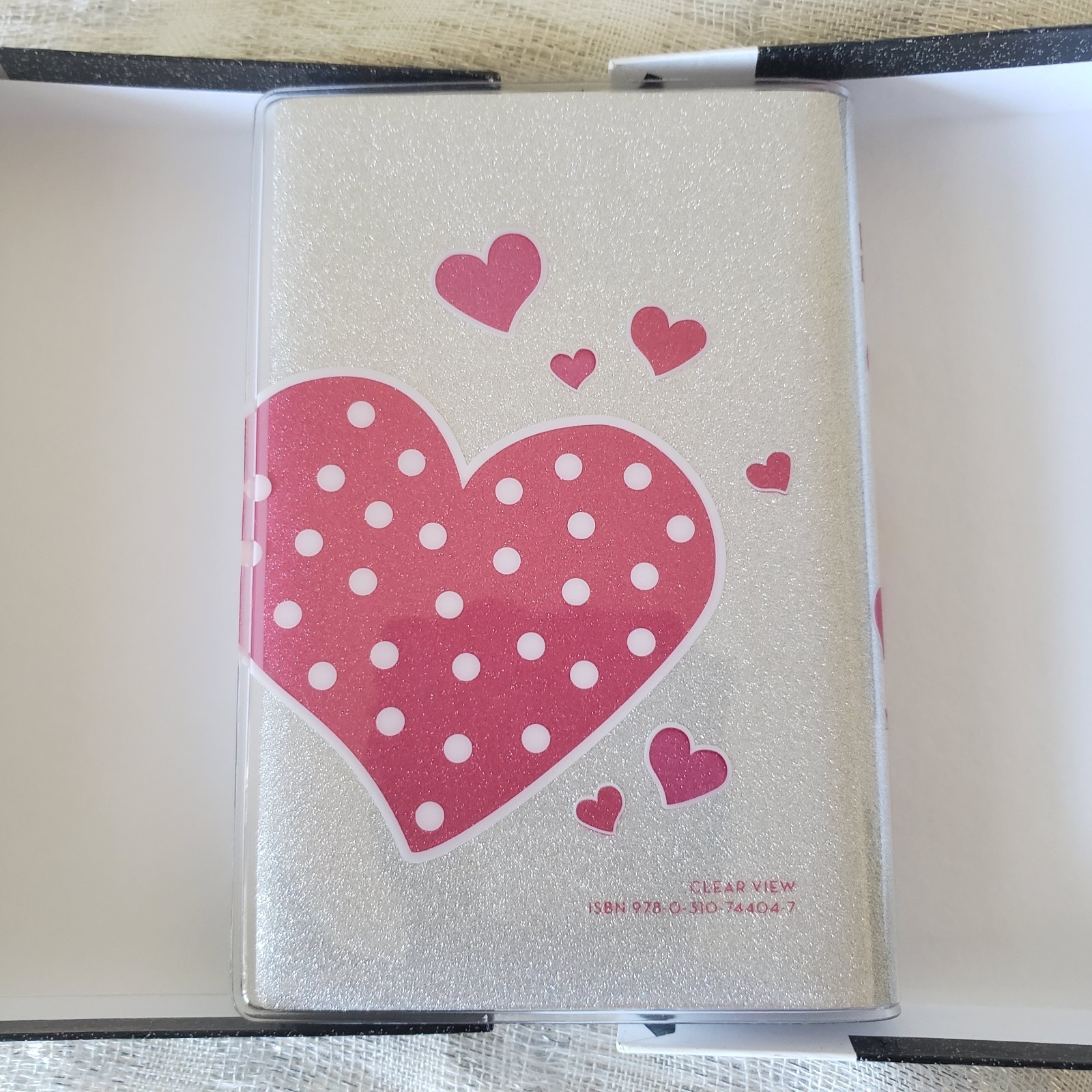 NIV Compact Glitter Collection Bible Zondervan Pink Heart Polka Dot New Boxed