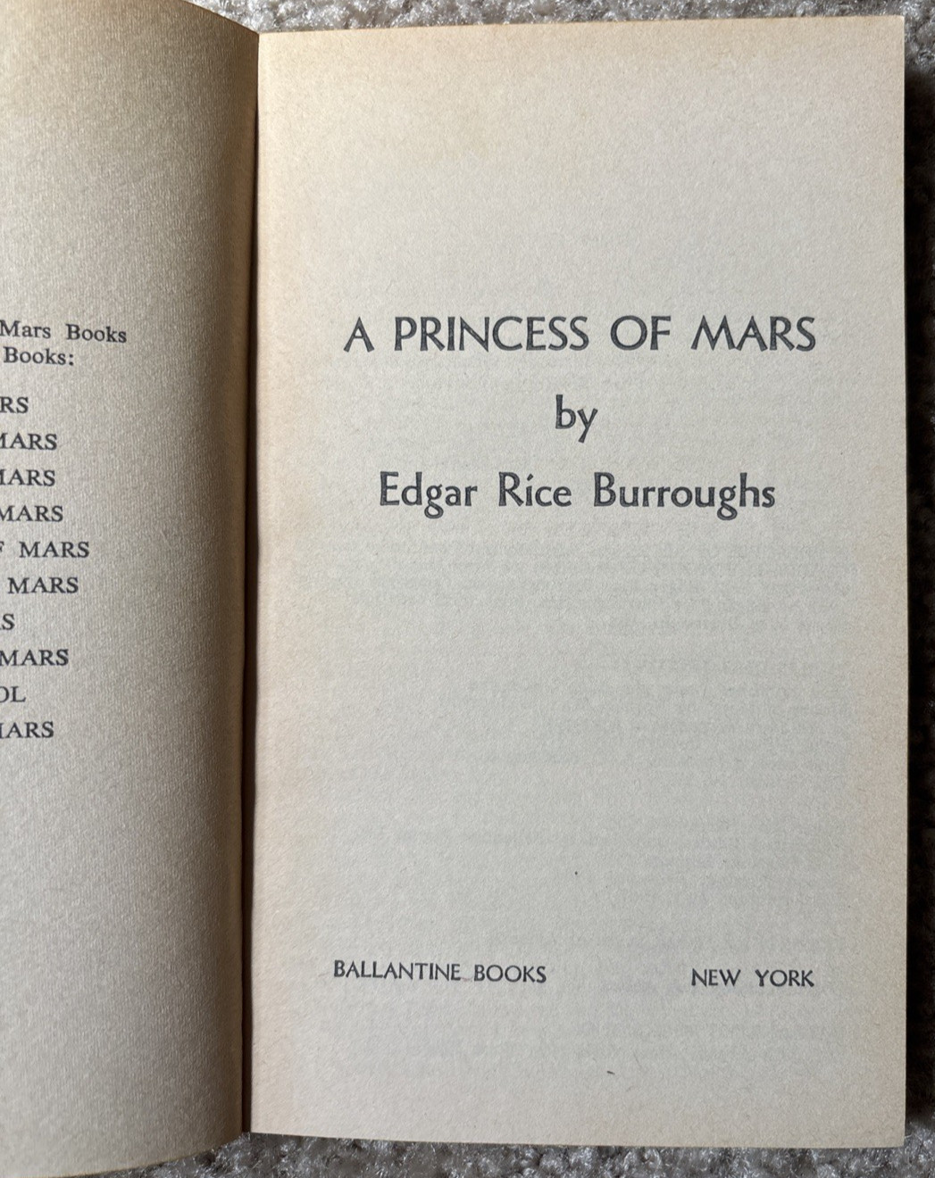 Vtg Edgar Rice Burroughs 1-11 Mars Paperbacks Martian Tales