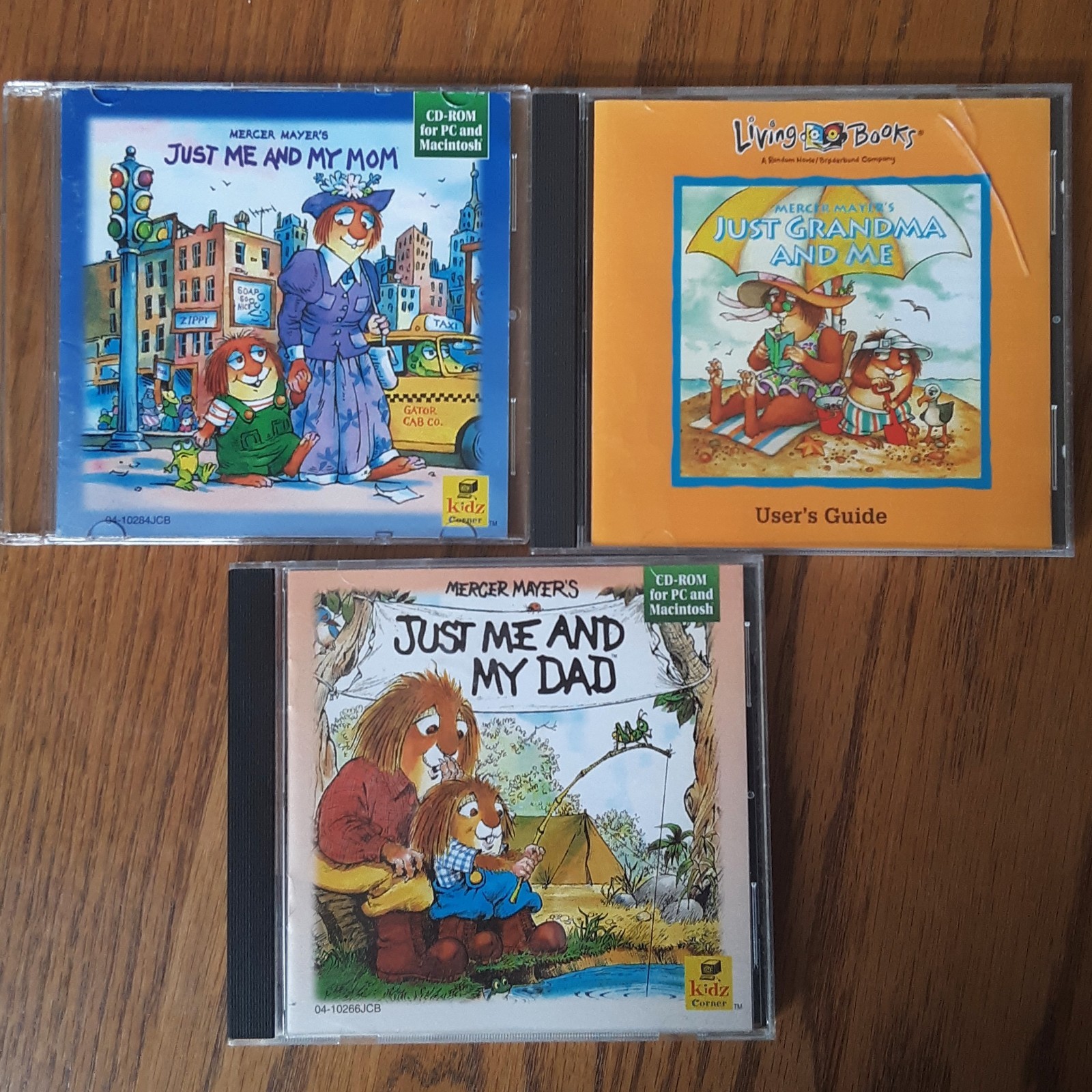 Just Me And My Dad – MOM -GRANDMA and Me LITTLE CRITTER GAME Mercer Mayer Cd Rom