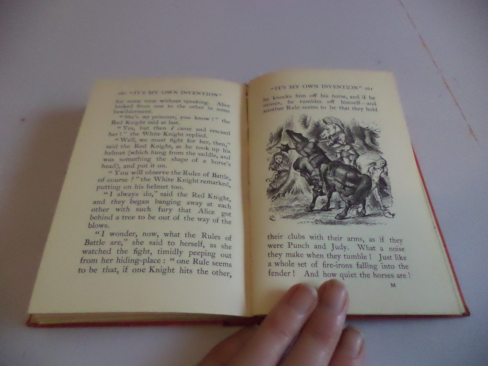 Through The Looking Glass alice in wonderland 1935 old vintage book tenniel
