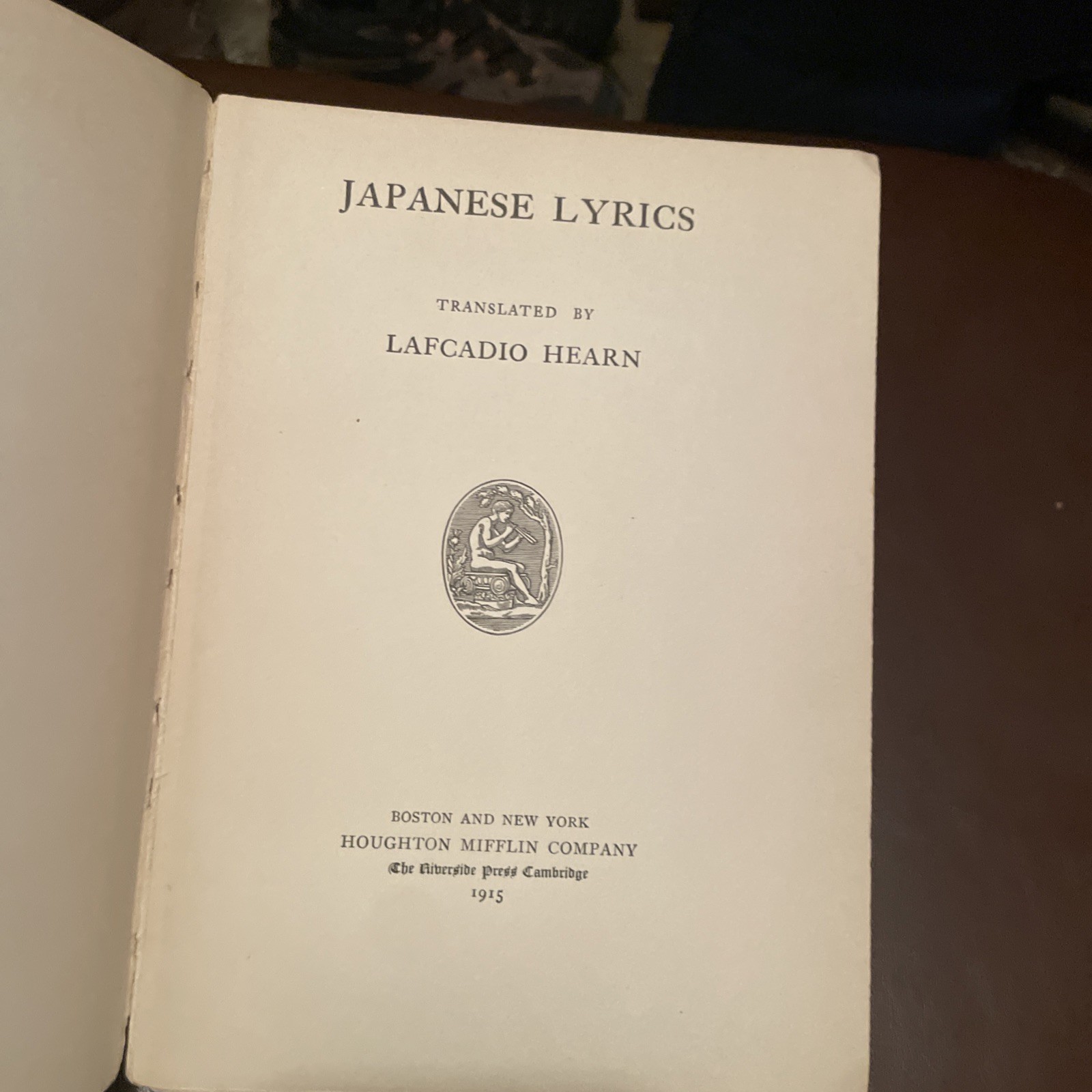 Japanese Lyrics – Translated by Lafcadio Hearn – 1915 edition – See Photos