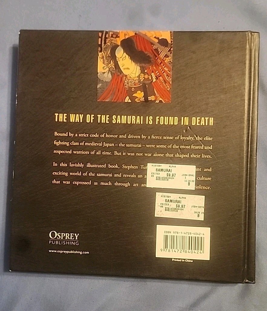 2016 The Samurai by Stephen Turnbull 1st Edition 1st Print Pictorial Hc Vg+