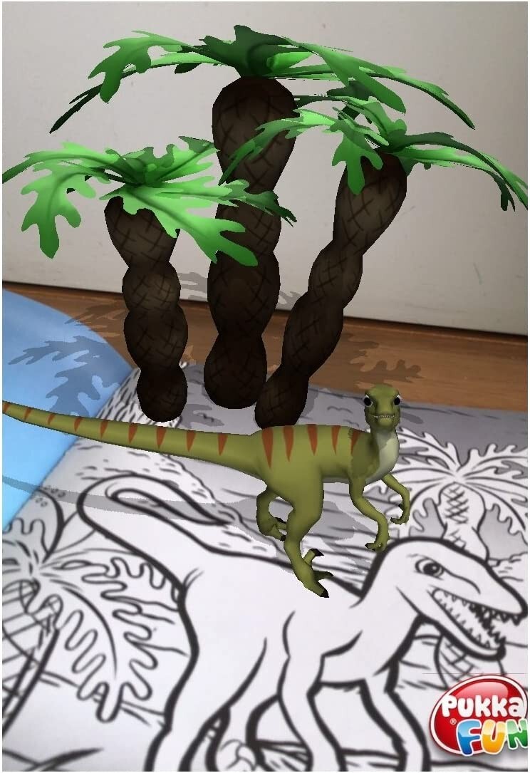 Dinosaurs & Baby Animals – Interactive Coloring & Activity Book4D Set of 2 Book
