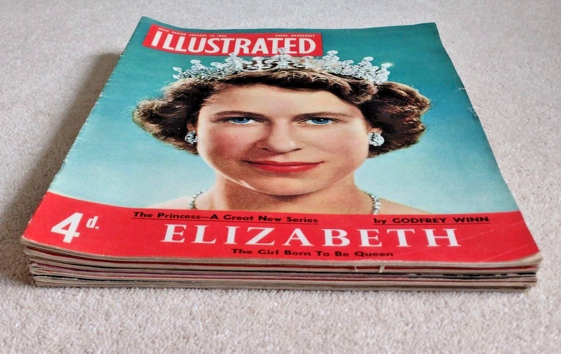 Illustrated magazine Jan-Mar 1952 x9: Elizabeth The Girl Born to be Queen +++