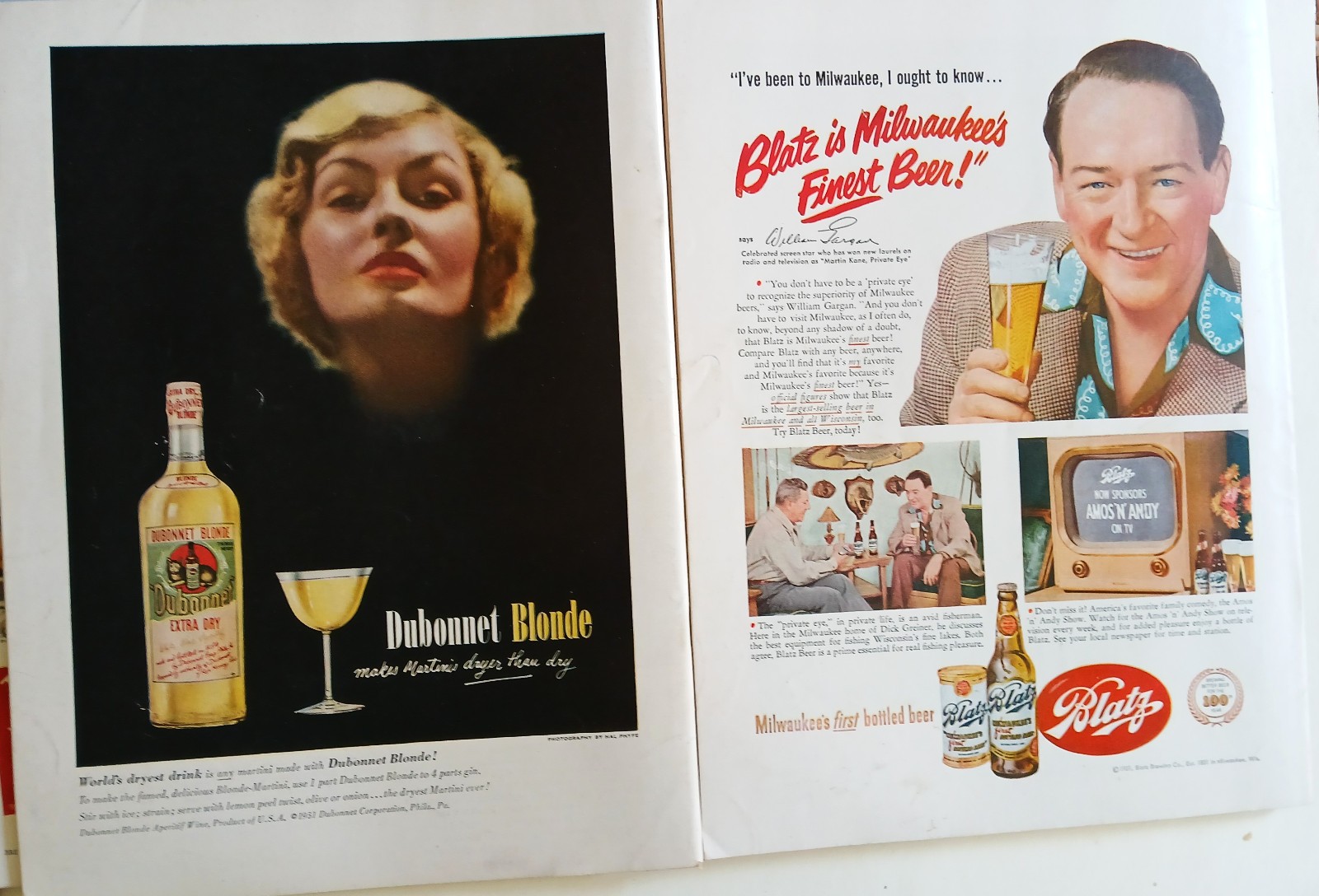 Gourmet Magazine 1951 11 issues incl Dec – full of Vintage liquor advertising