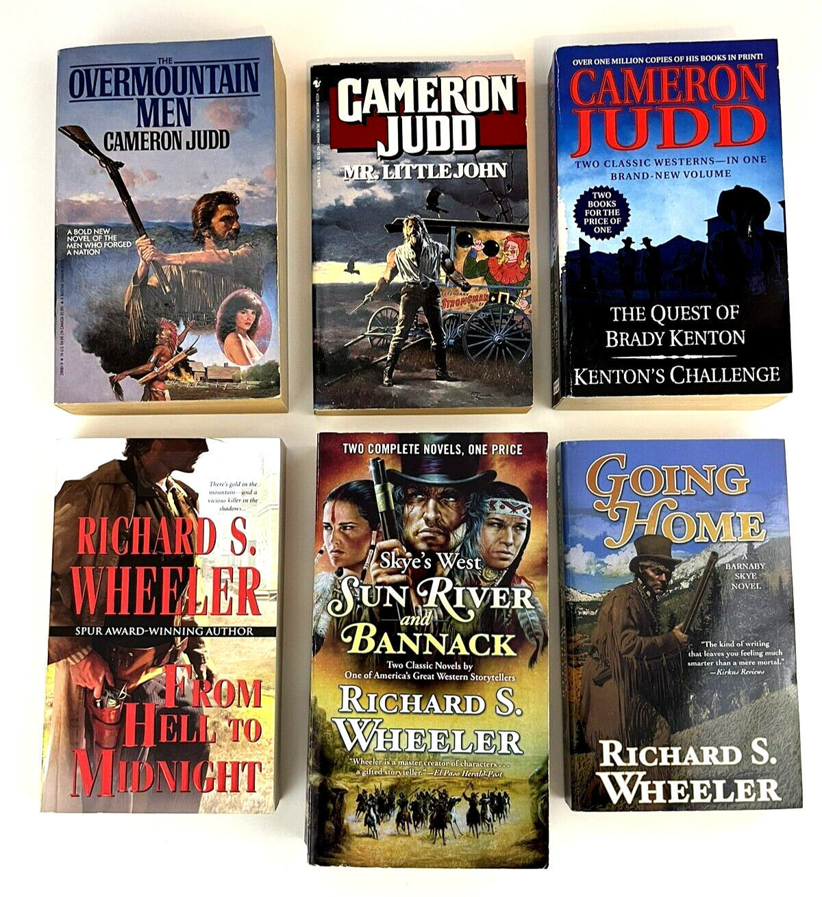 Lot Of 6 ~ Cameron Judd & Richard S. Wheeler Western Paperbacks