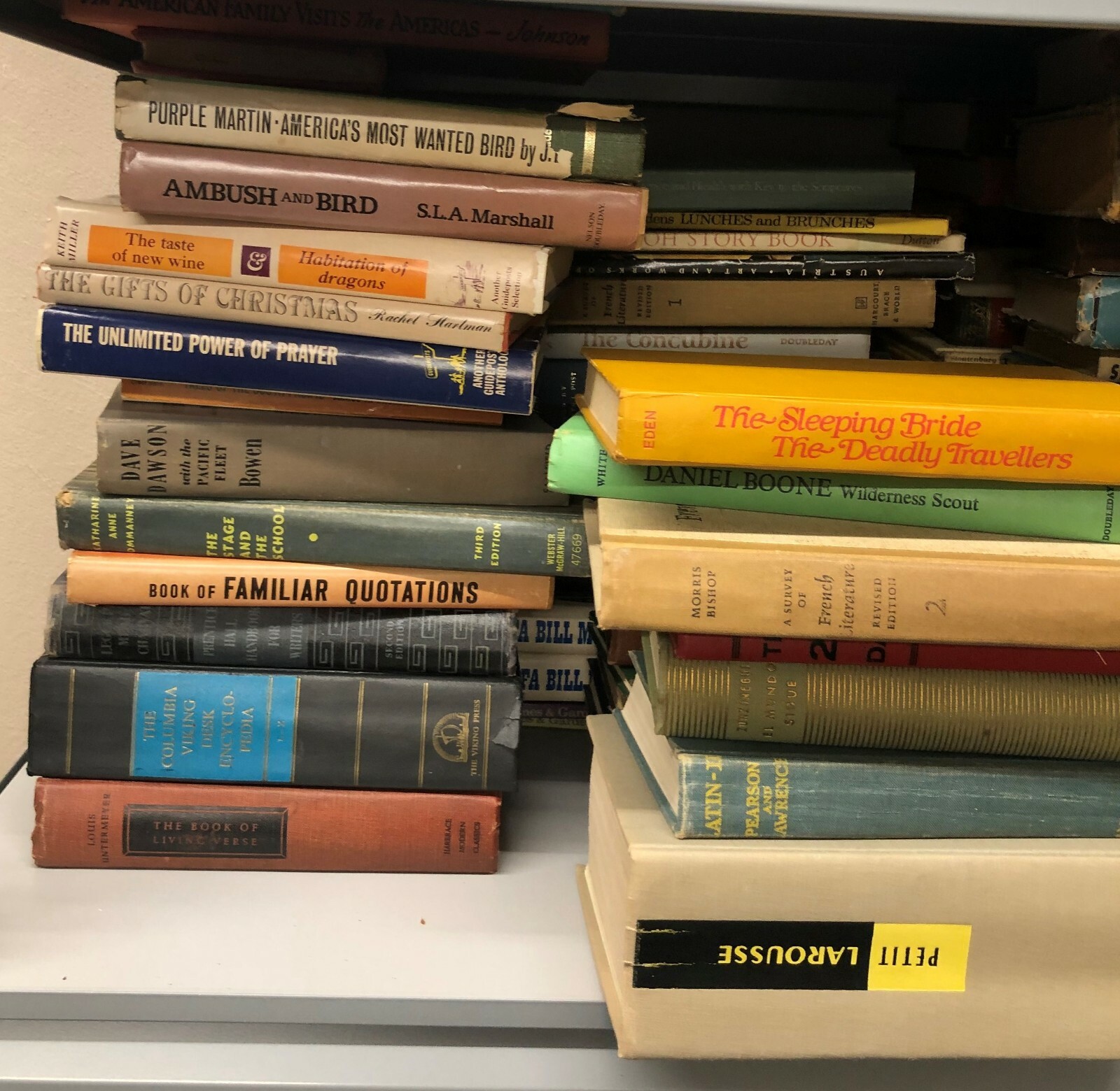 Lot of 10 Vintage Antique Rare Old Decor Hardcover Books – Mixed Color – Random