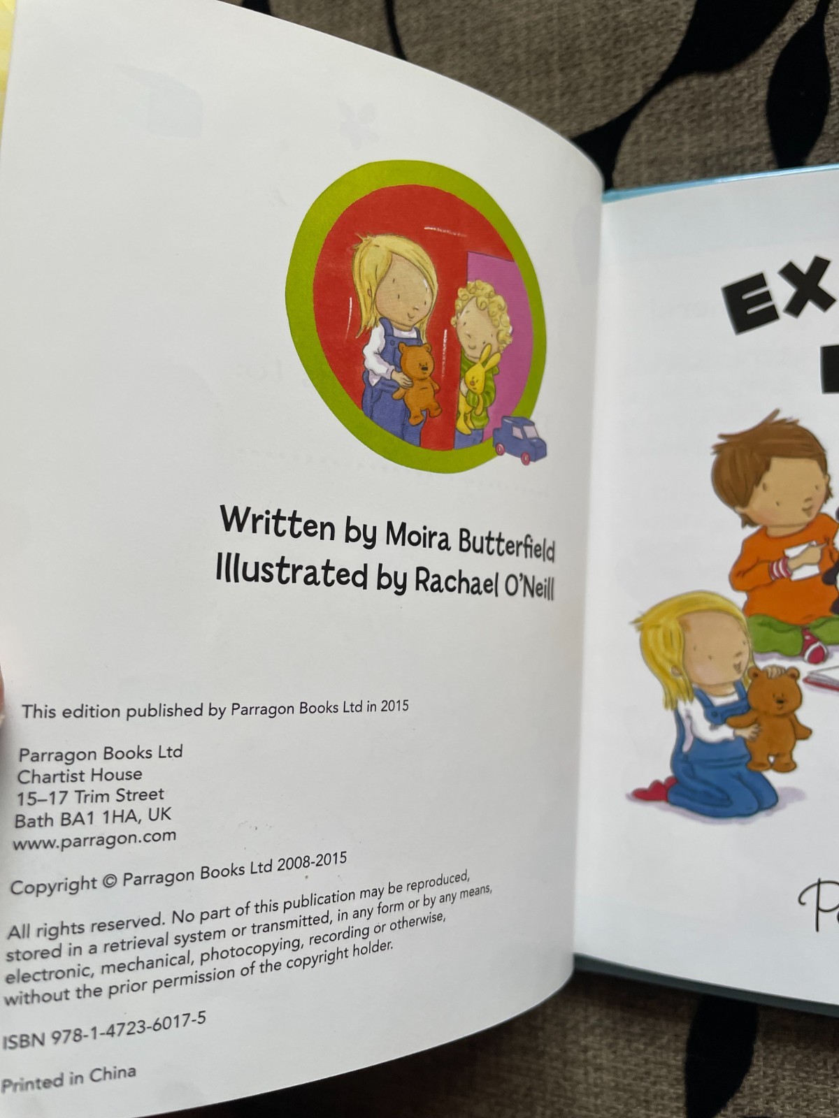 MOIRA BUTTERFIELD. PARRAGON. STORYTIME TALES. EXCUSE ME! 15.5 BY 12.5CM