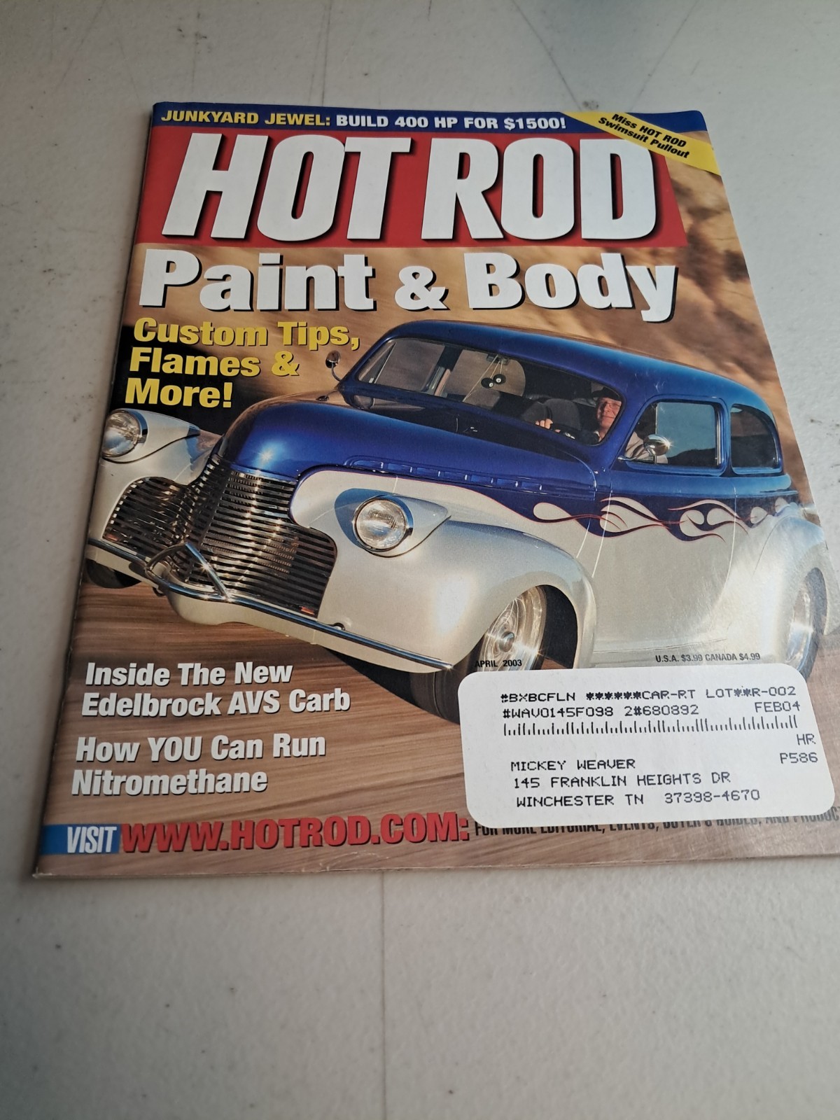 Vtg Lot Of 9 Hot Rod Magazines From 2003