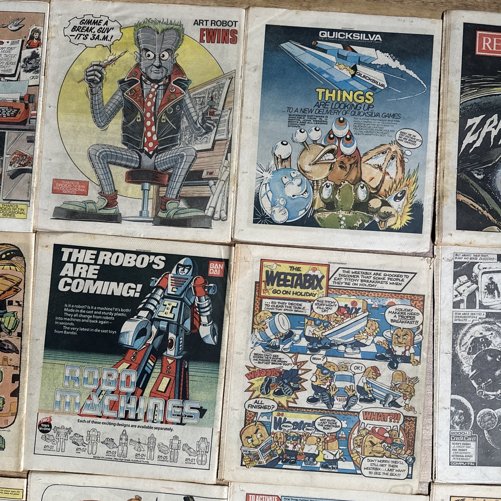 2000AD Progs Judge Dredd issues 321 – 339 job lot