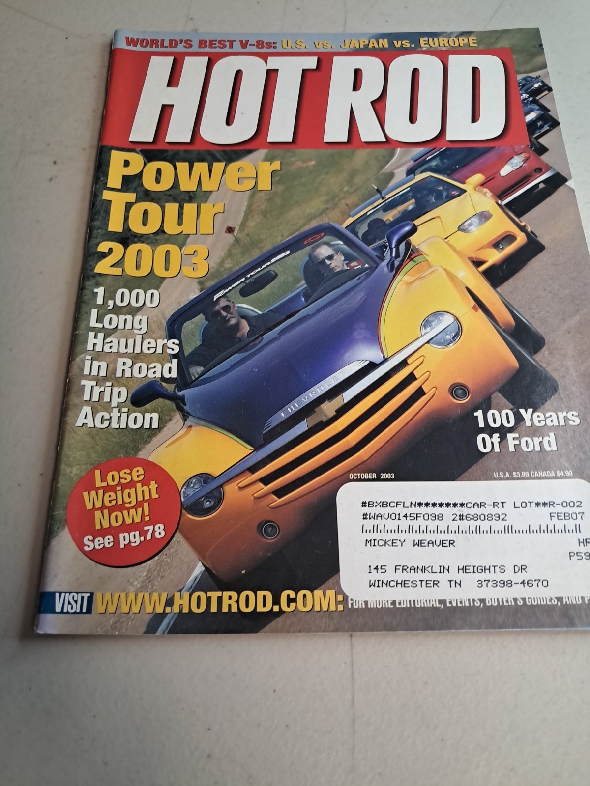 Vtg Lot Of 9 Hot Rod Magazines From 2003