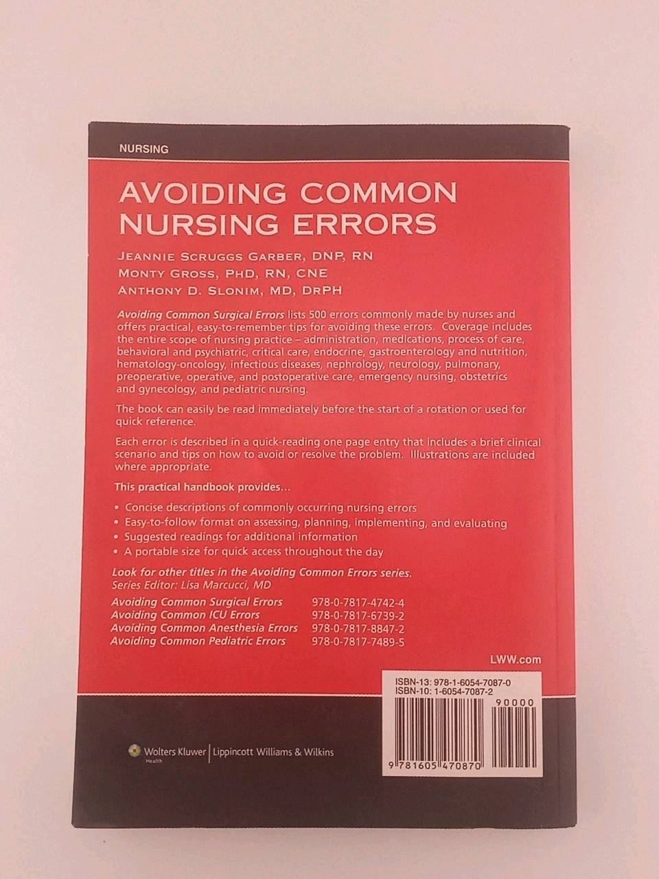 Avoiding Common Nursing Errors by Betsy Hargreaves Allbee (2009, Trade…