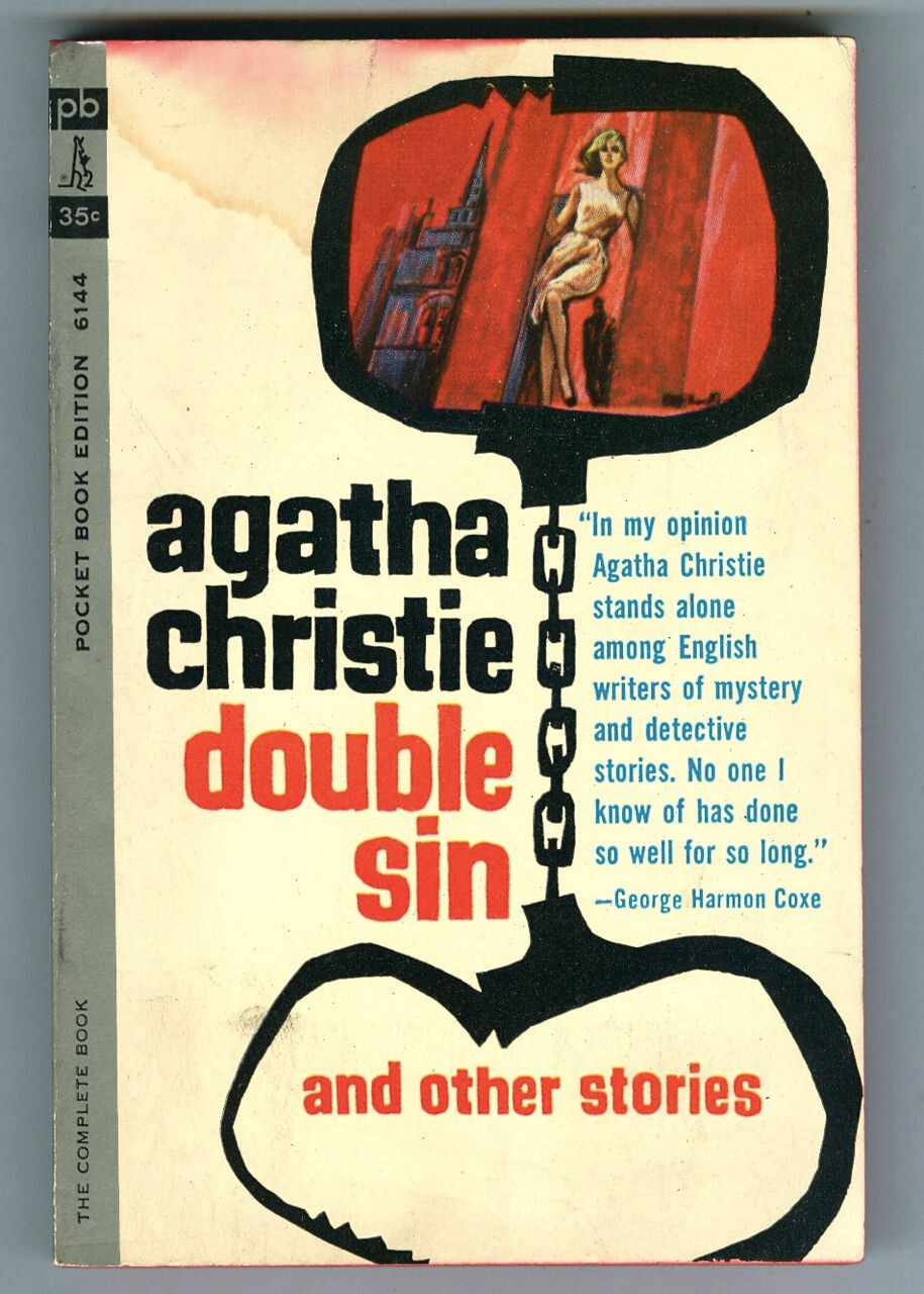 DOUBLE SIN by Agatha CHRISTIE! Vintage 1962 FIRST PRINTING PB! Poirot! Marple!