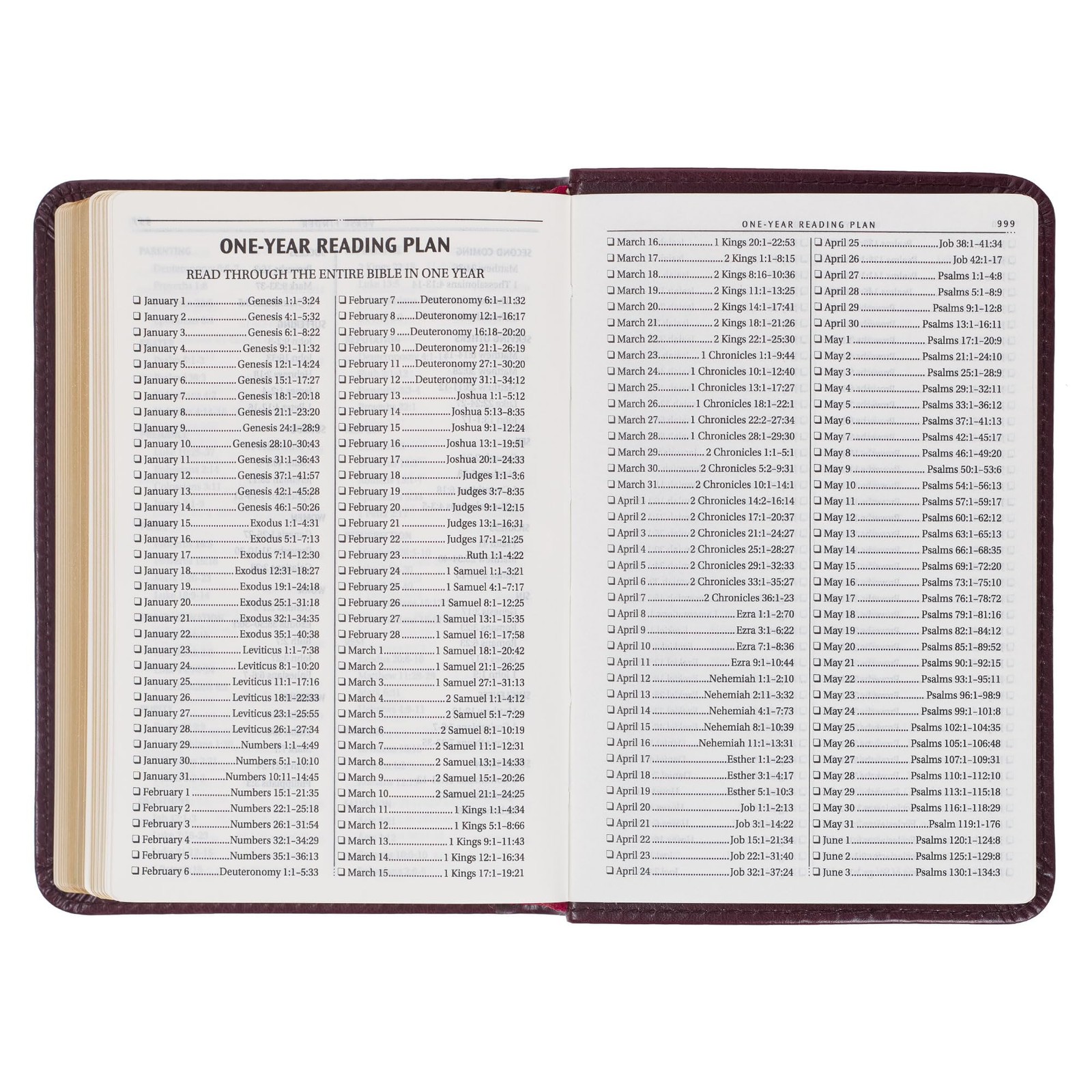 KJV Pocket Bible Mini Faux Leather Red Letter Edition with Ribbon – Burgundy