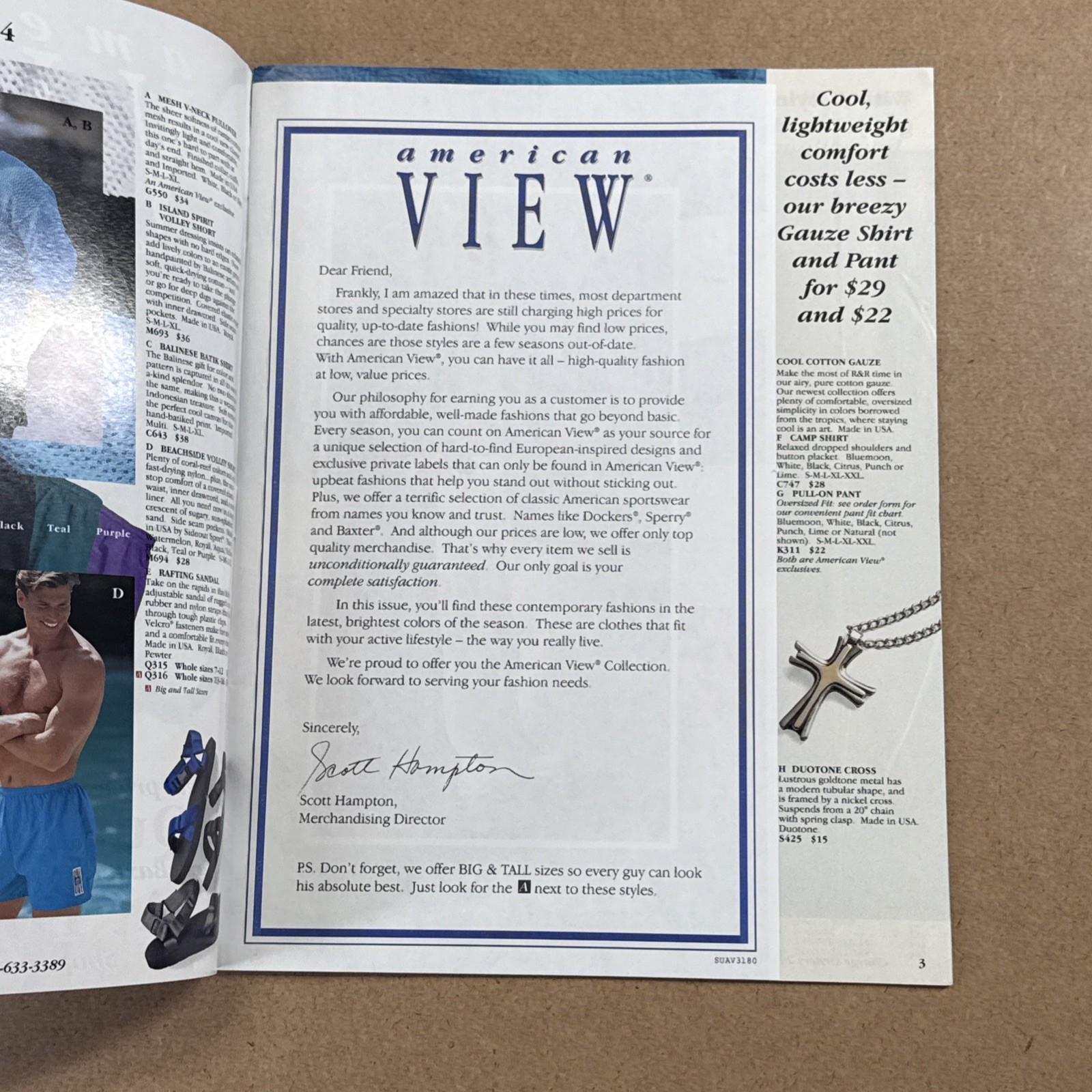 American View Fashion Catalog Scott Hampton Summer 1993 39 Pages
