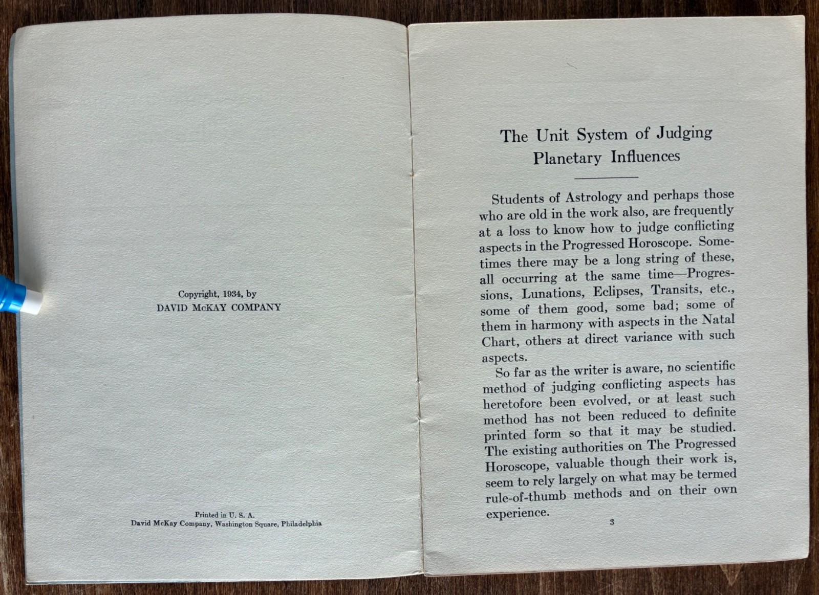The Unit System of Judging Planetary Influences, Charles E. Luntz 1934 Astrology