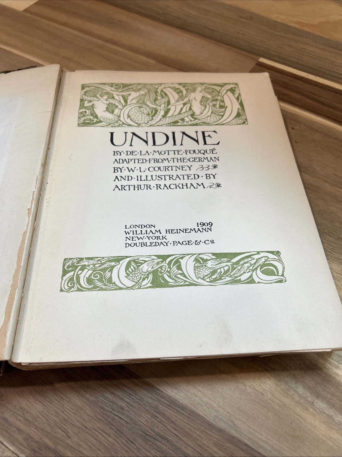UNDINE 1909 Friedrich De La Motte Fouque ARTHUR RACKHAM 1st Edition 15 Plates