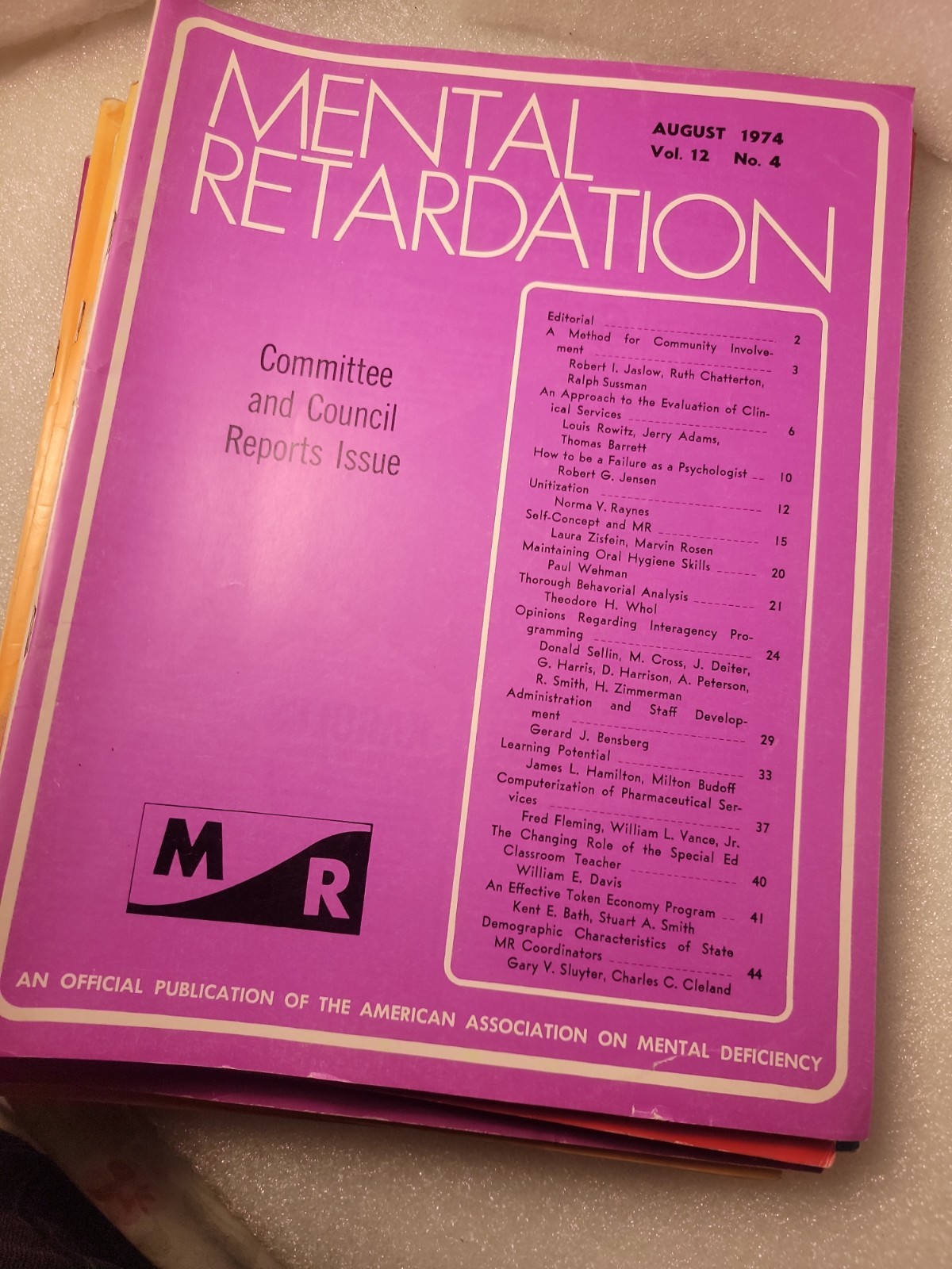 12pcs LOT! RARE FIND! Mental Retardation AAMD Magazines Publications