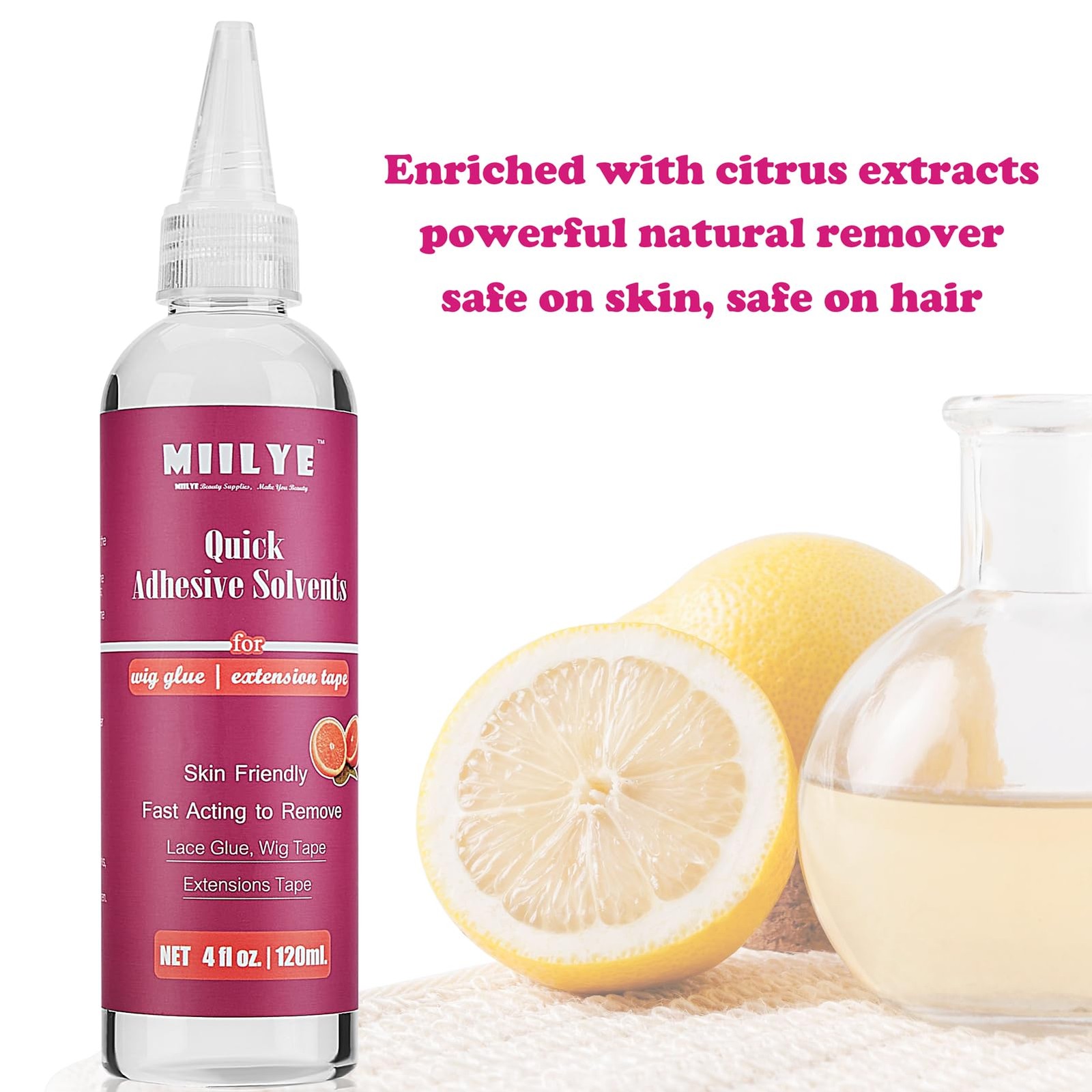 MIILYE Tape in Extension Remover Spray 4OZ/120ml, 4OZ/ 120ML, Clear
