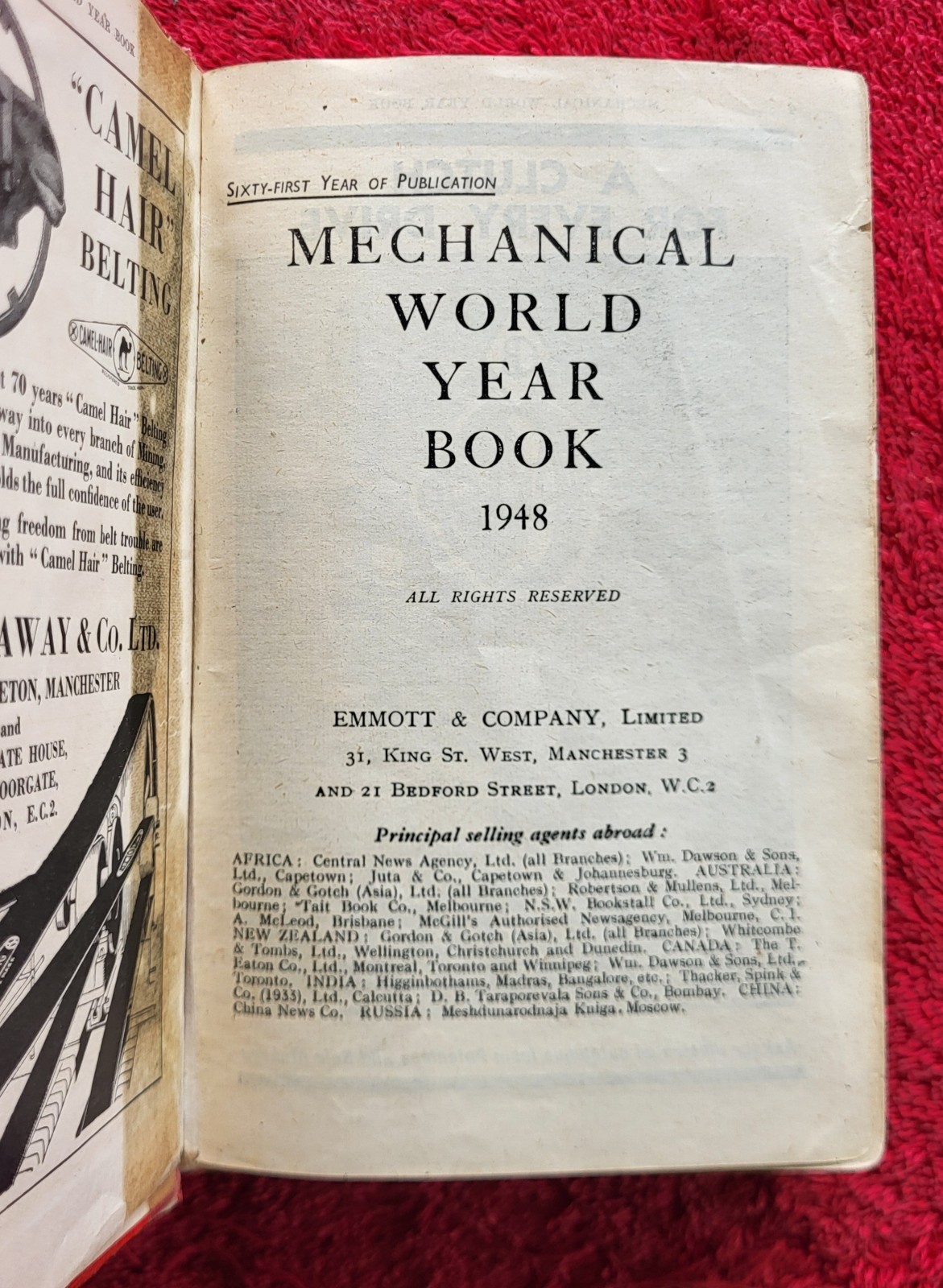MECHANICAL WORLD Year Book 1948 Hardback 264 pages