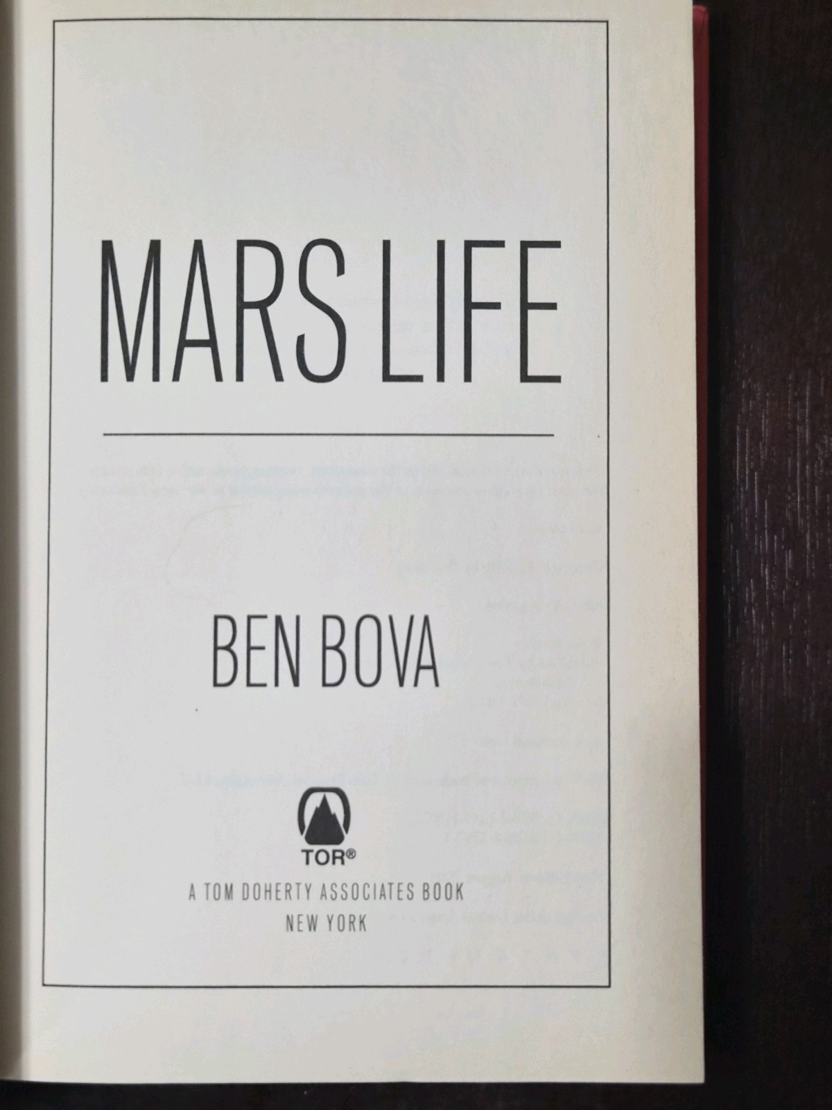 Ben Bova MARS LIFE 2008 1st/1st HCDJ John Harris Grand Tour Sci-Fi VG+