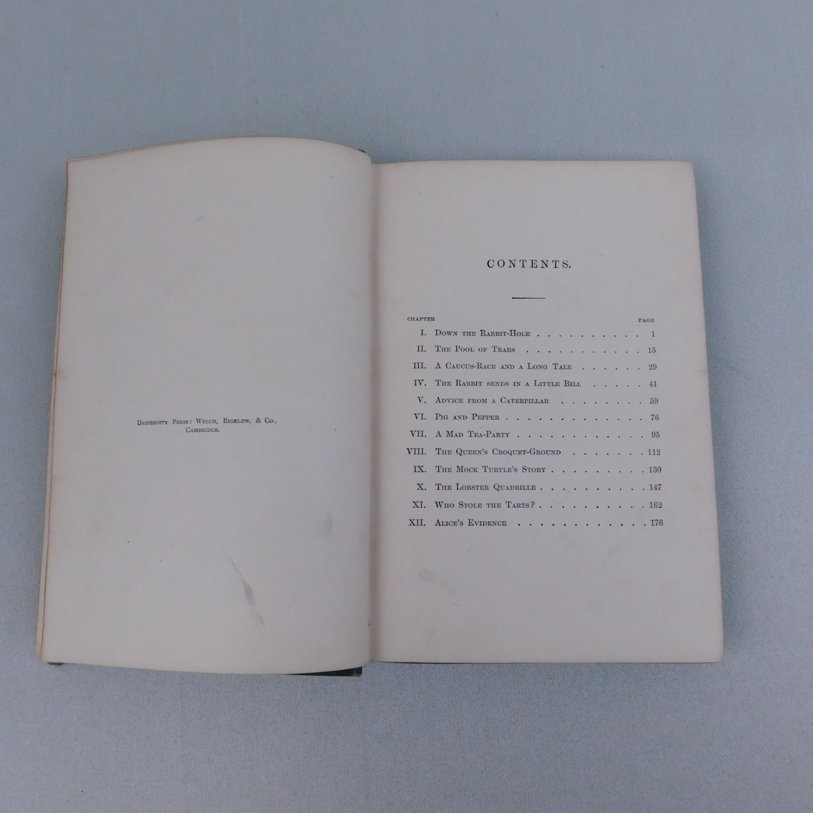 Antique 1875 Alices Adventures in Wonderland Lewis Carroll Lee & Shepard Tenniel