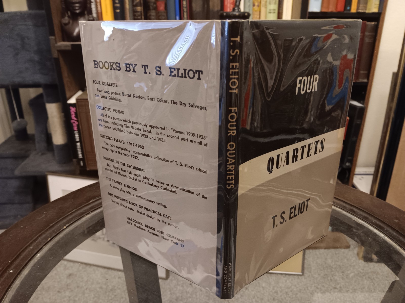 T S Eliot / FOUR QUARTETS 1st Edition 1943 HCDJ Early Printing