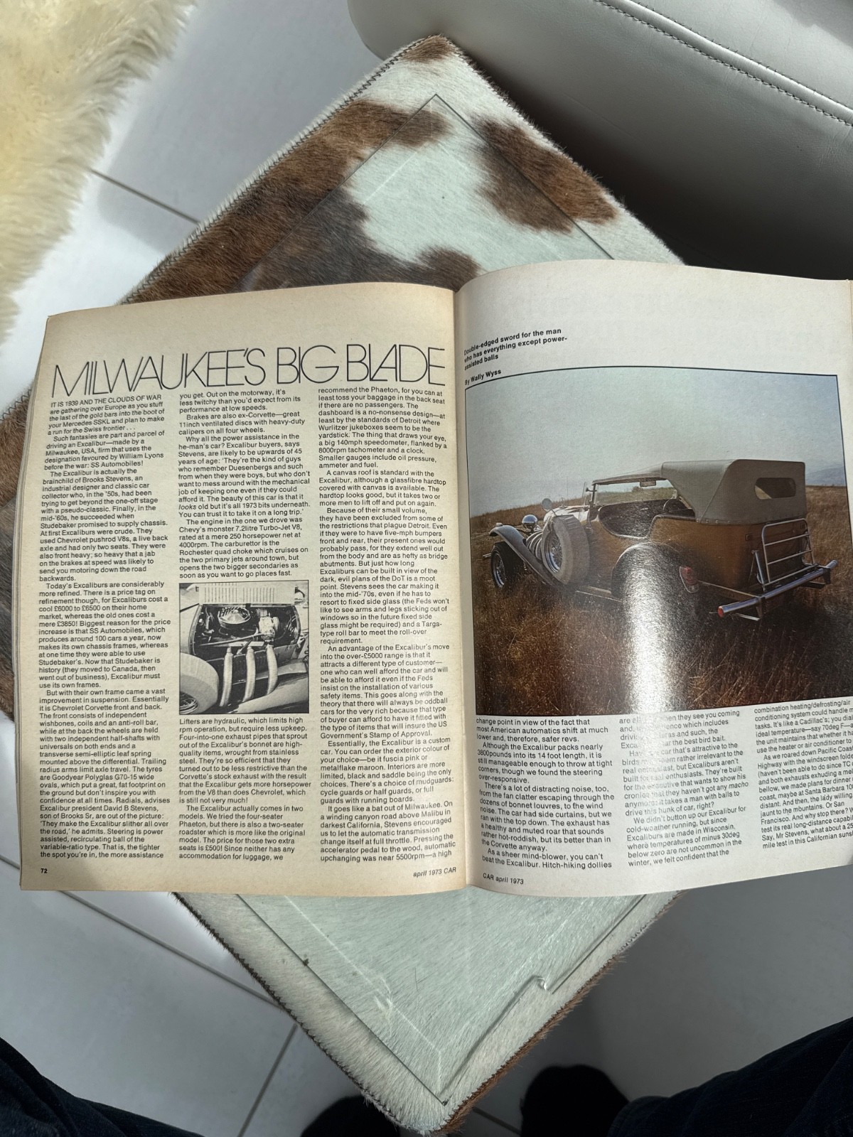 CAR Magazine April 1973, Excalibur, Audi 80, porsche Tapiro, Excalibur