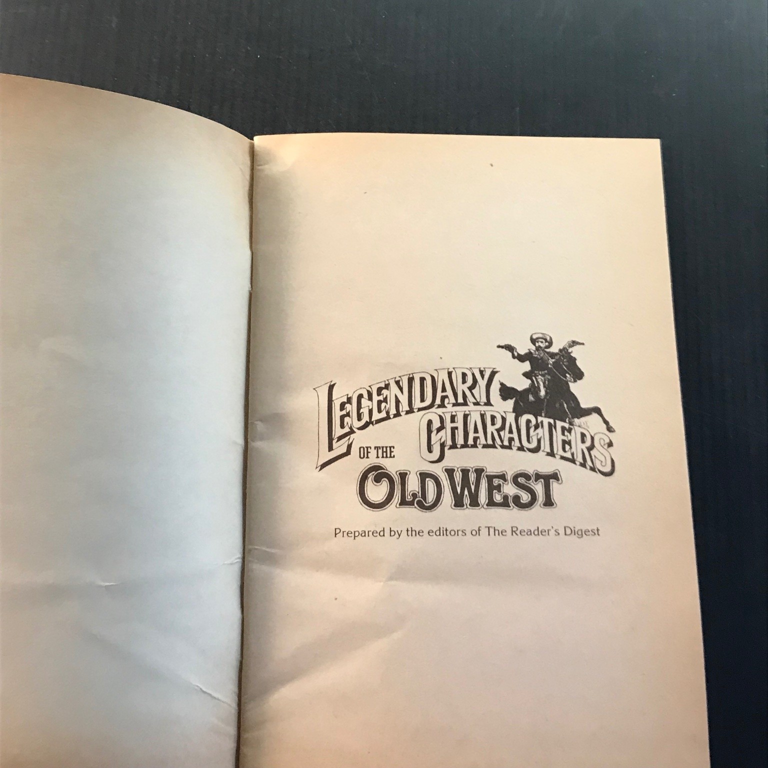 Legendary Characters of the Old West 1976 First Edition Illustrated Booklet