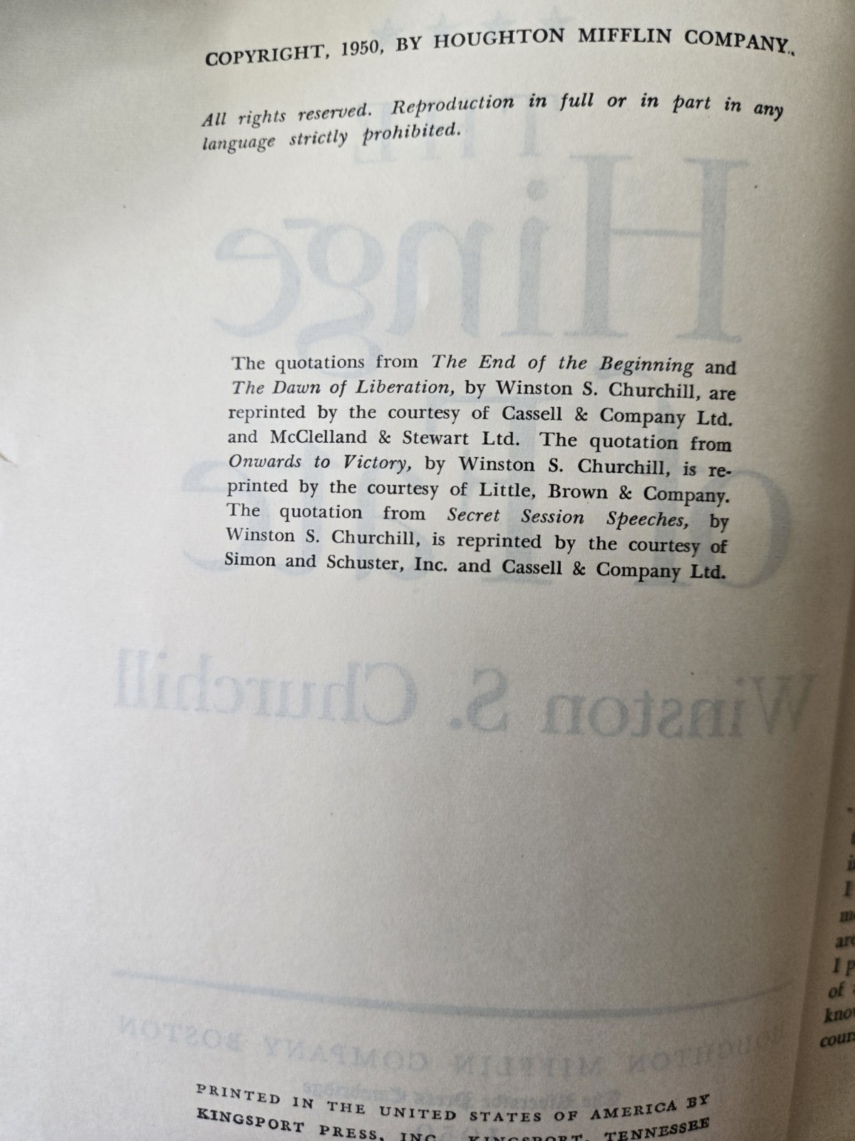 The Second World War by Winston Churchill, complete 6 Vol. hardcover set w/ DJ’s