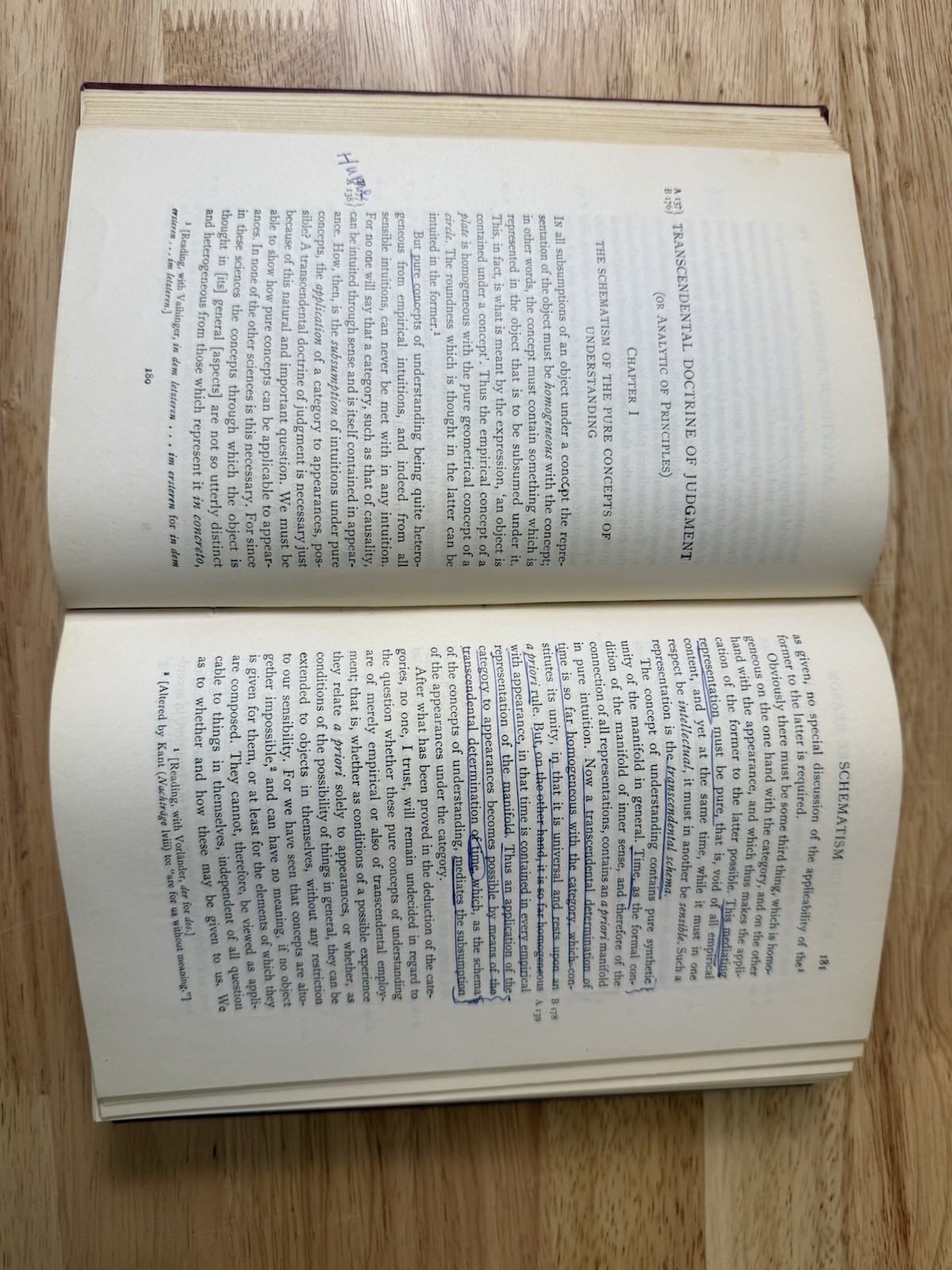 Immanuel Kant Critique of Pure Reason 1958 – Underlined And Notes