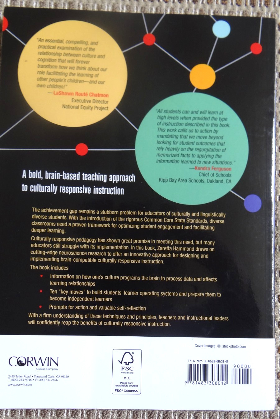 VGC CULTURALLY RESPONSIVE TEACHING & THE BRAIN , by ZARETTA HAMMOND PAPERBACK