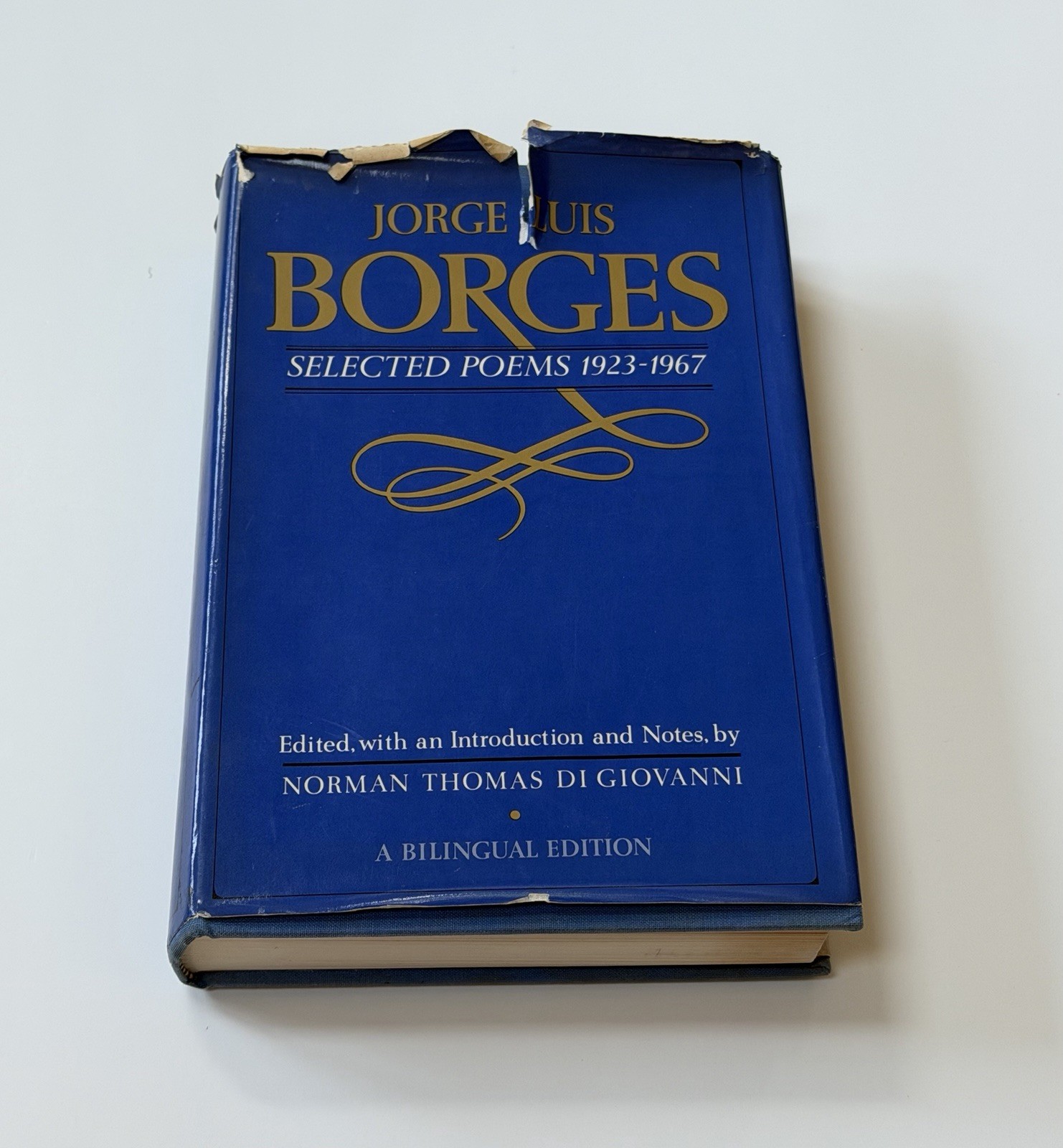 Selected Poems Jorge Luis Borges VTG HARDCOVER 1972 blingual collected poetry of
