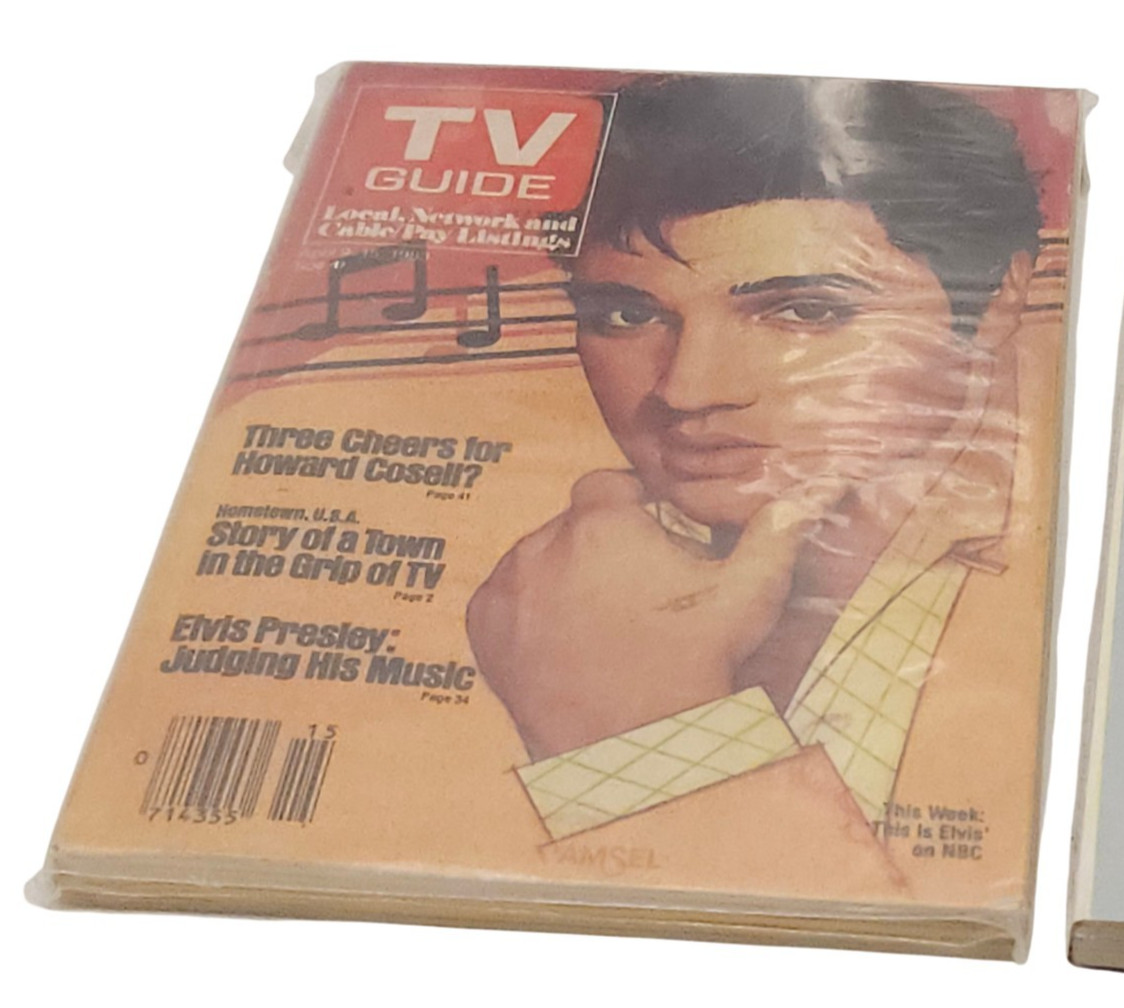 Vintage TV Guide Elvis Special Effects Cover Magazine Lot Of 5 1983 2001 2002