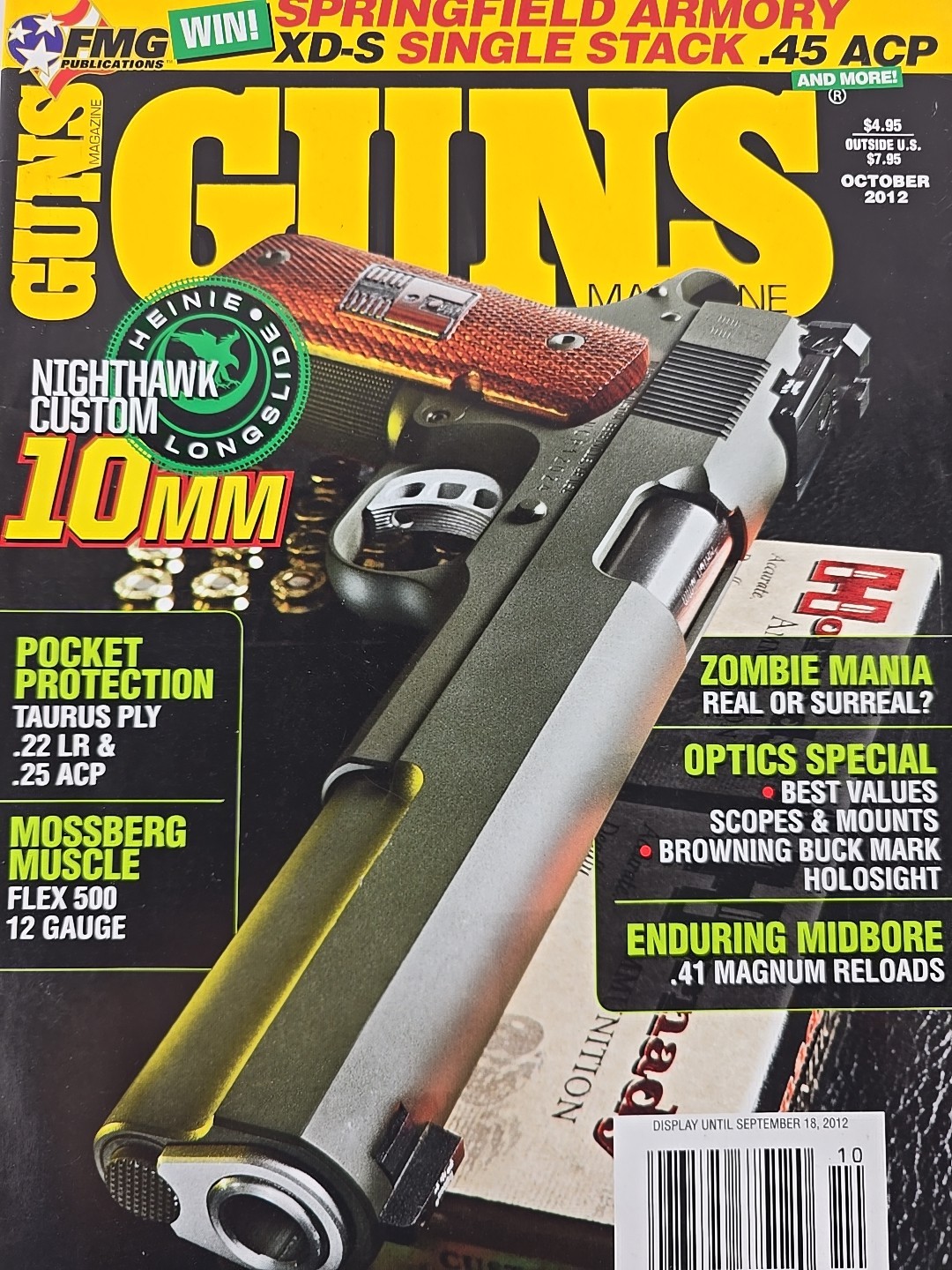 GUNS Magazine Nighthawk Custom 1911 Taurus PLY .22 LR .25 ACP Mossberg 500 AK AR