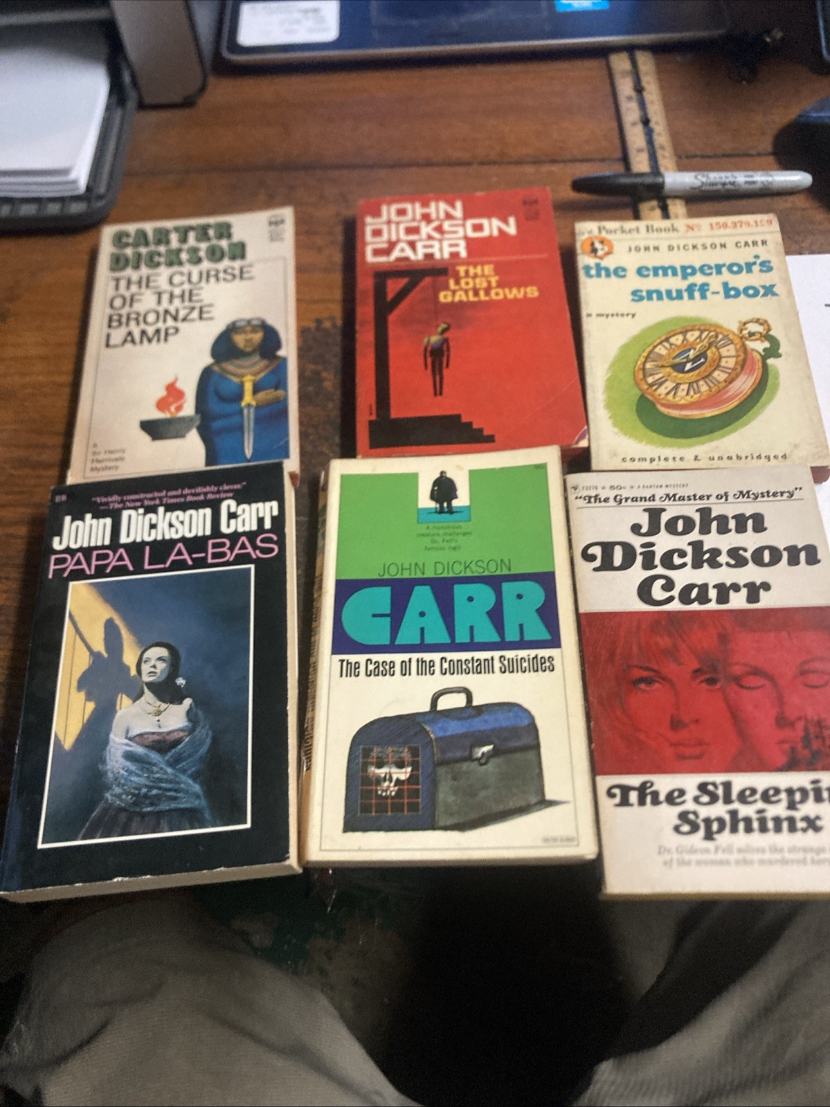 Lot of 10 Vintage John Dickson Carr PB Gothic Suspense Mystery Books
