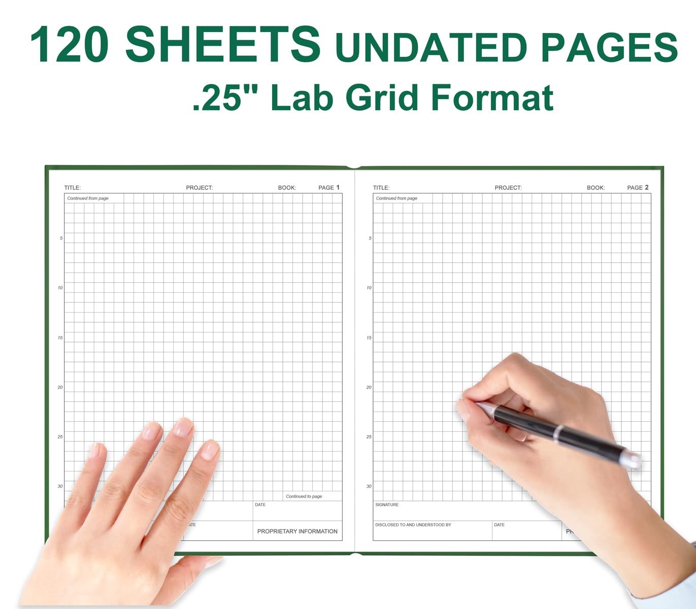 Engineering Notebook/Engineer Graph Paper Notebook – (.25″ Grid Format), Lab …