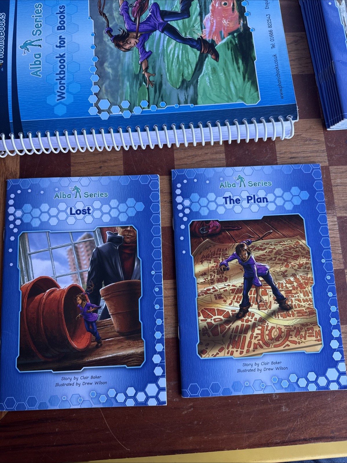 Phonic BOOK LOT: Alba Series Workbook With Books 1-12 Used Missing 1 Book