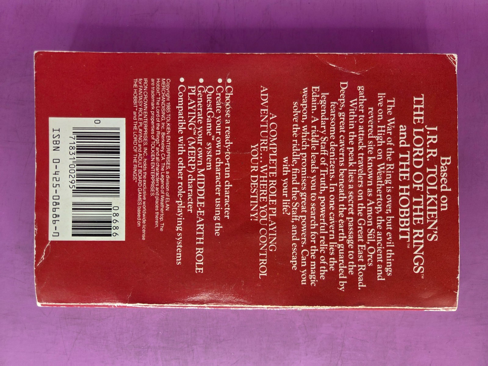 Legend of Weathertop (Tolkien Quest) – Paperback Acceptable(SEE DESCRIPTION)