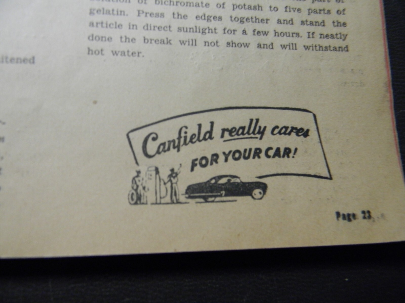 1952 Canfield Oil Co. Book of Household Hints 47 pages Chicago area