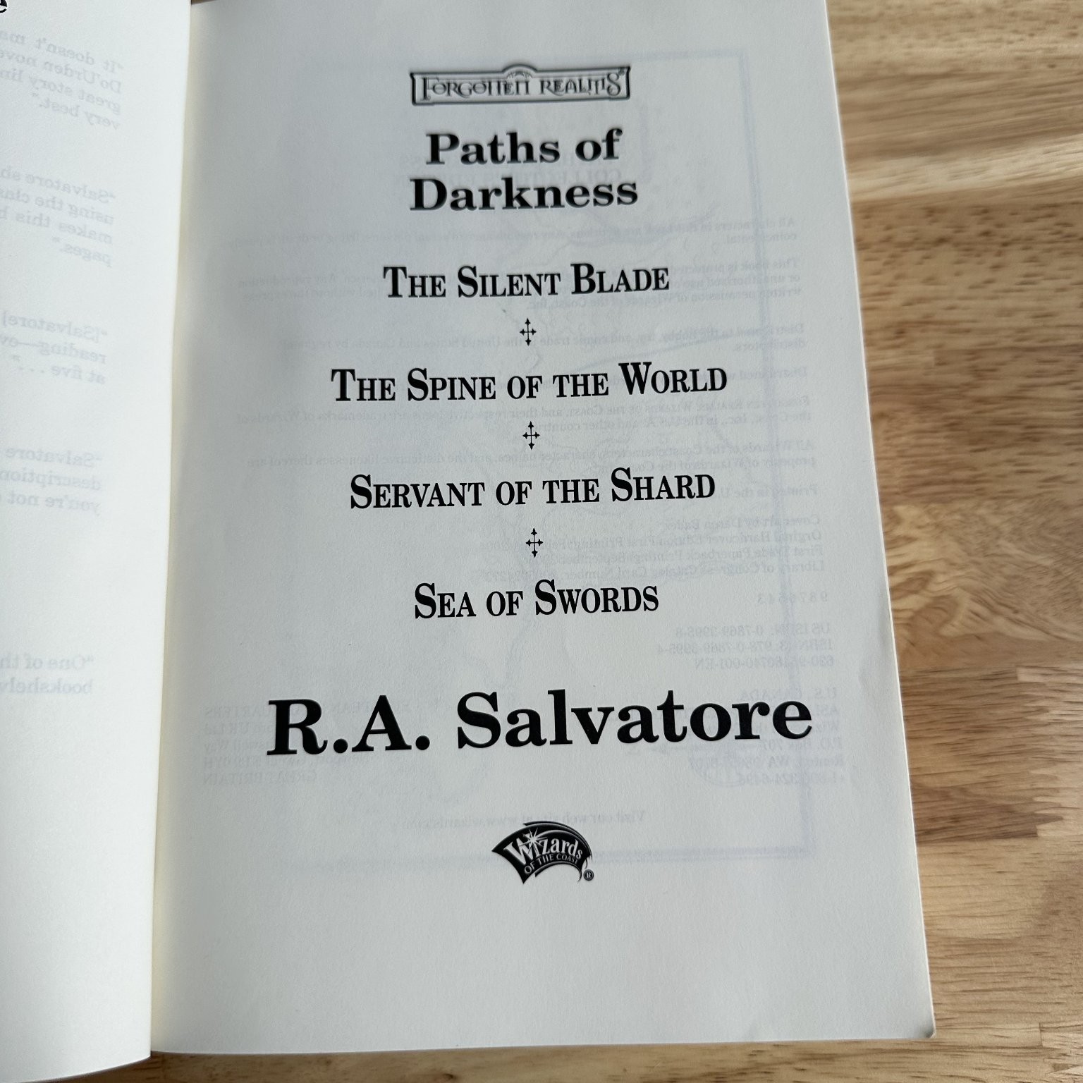 Paths of Darkness R.A. Salvatore 2005 Collector’s Edition Forgotten Realms
