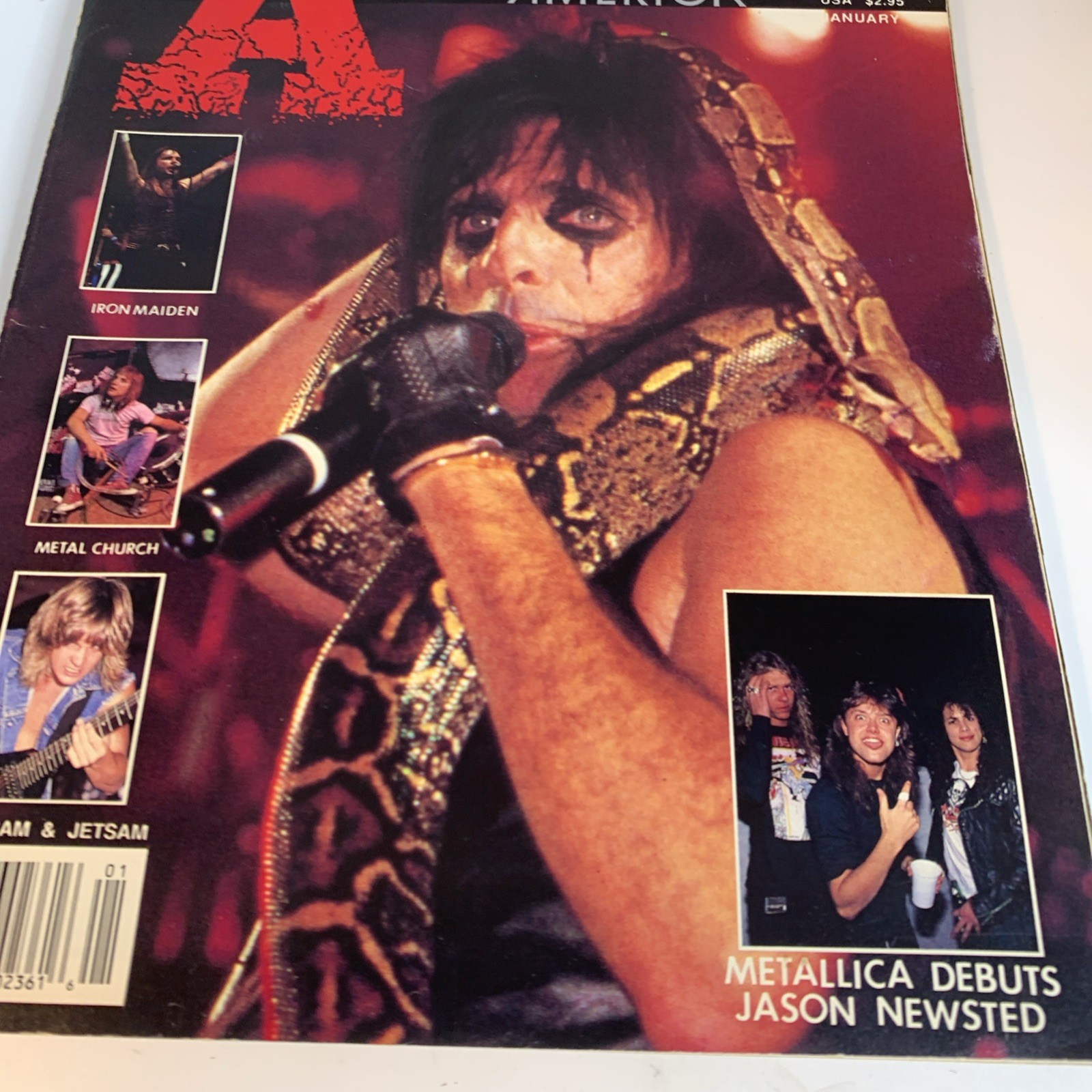 January 1986 Aardschok Magazine Alice Cooper Metallica Metal Church Iron Maiden
