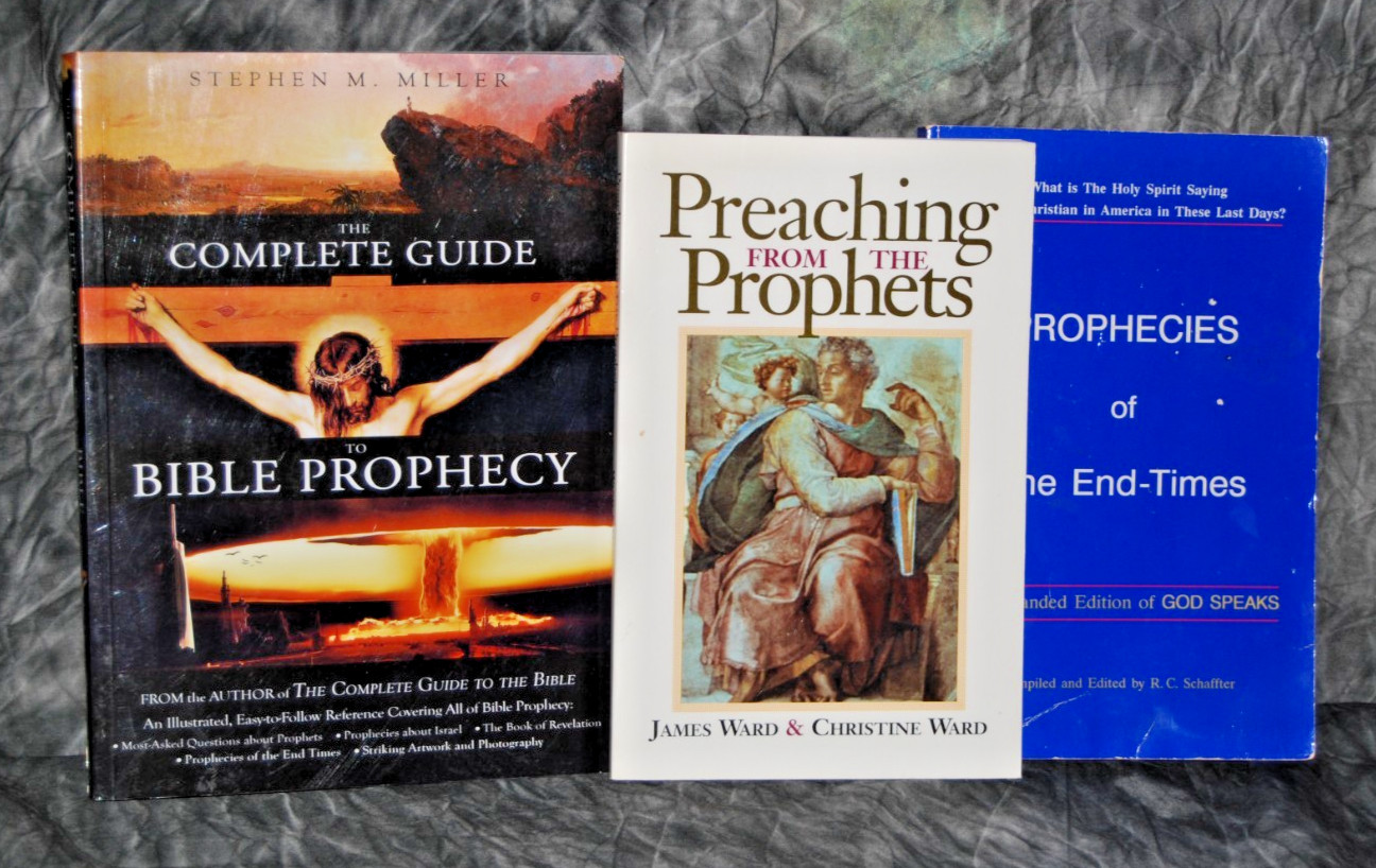 Lot of 3 Bible Prophecy Books, Complete Guide, End Times, Preaching Prophets