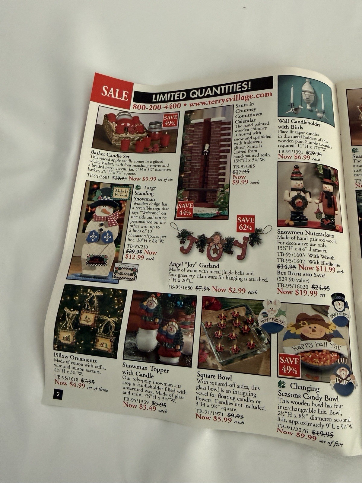 Terry’s Village Catalog – Americana Folk Art Patriotic Decor End 2004 Christmas