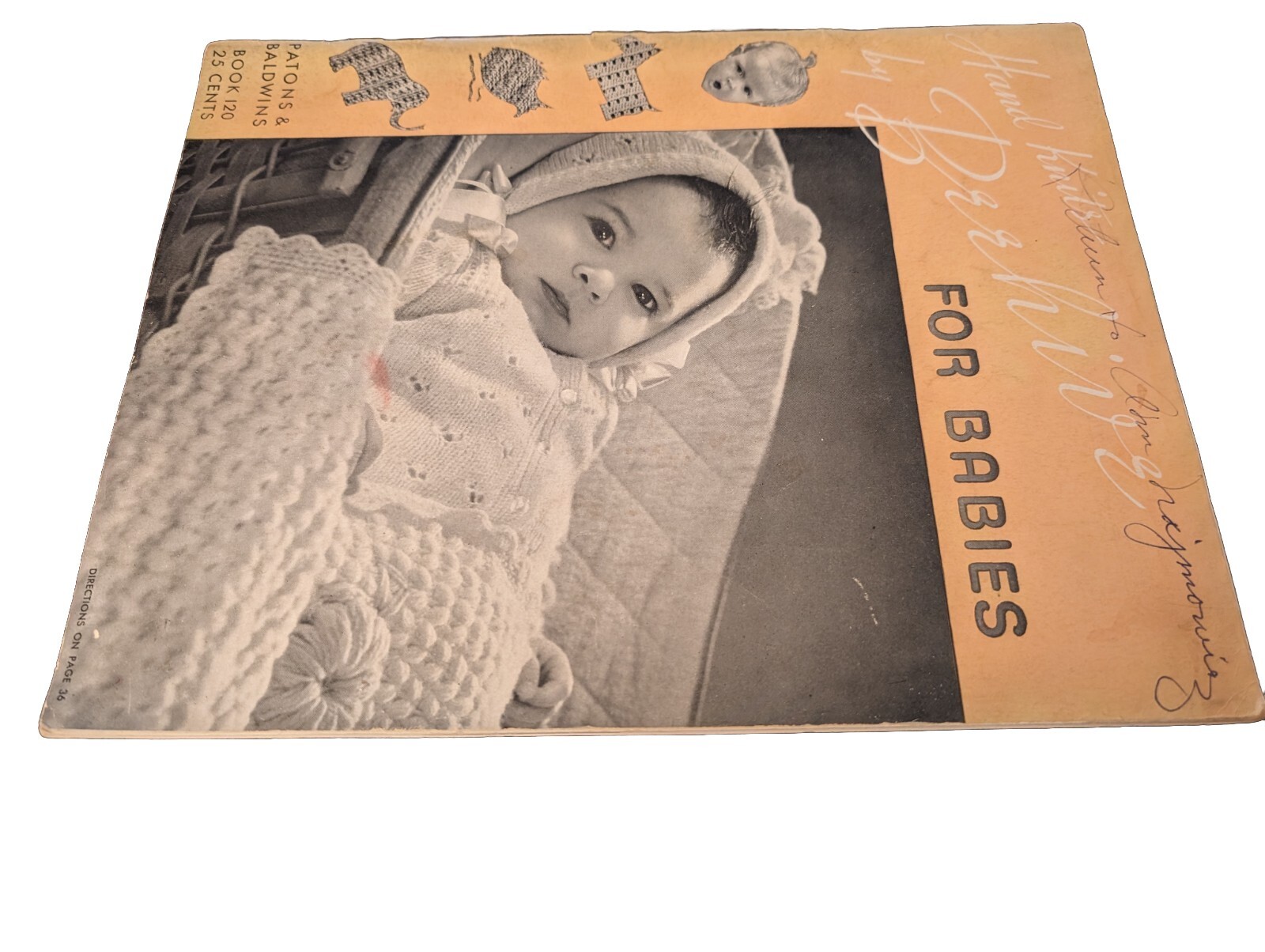 1946 Hand Knits by Bee Hive for Babies # 120-A 58 Pages Patons & Baldwin Vtg